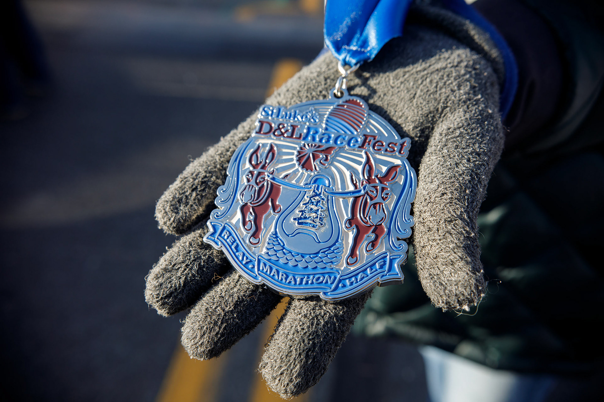 Medals for all runners Sunday, Nov. 12, 2023, for the St. Luke’s D&L RaceFest marathon, which starts in Allentown and finishes in Easton.  The event, which replaced the St. Luke’s Via Marathon, is a four-race collection of running and walking events through the Lehigh Valley.