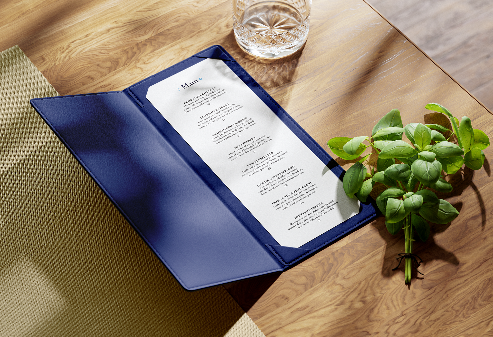 Icarus Taverna's Menu