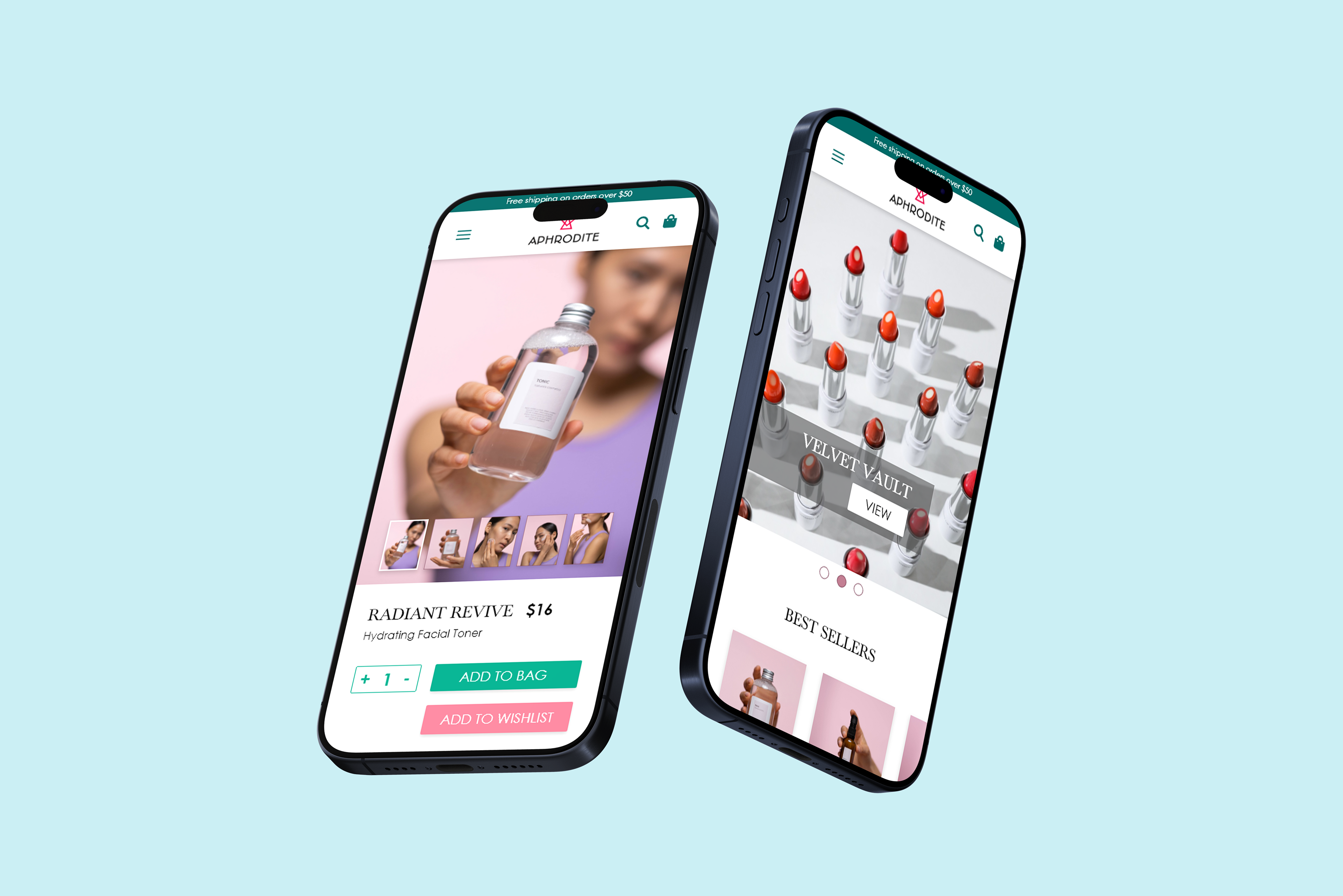Aphrodite Website on Phone