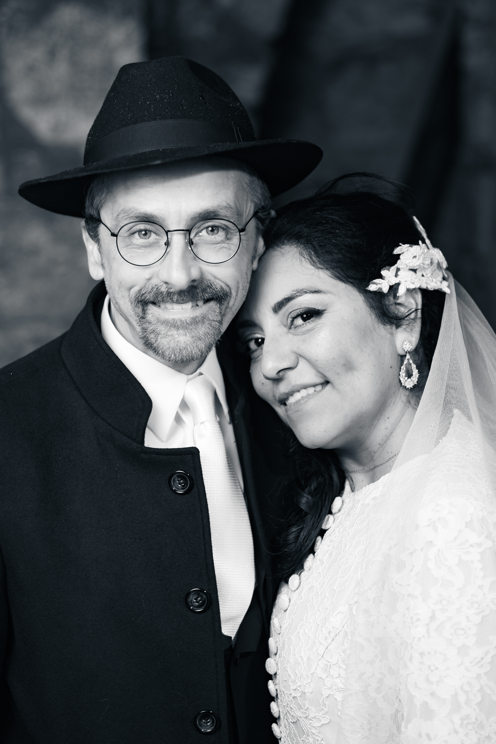 bride and groom formal portrait