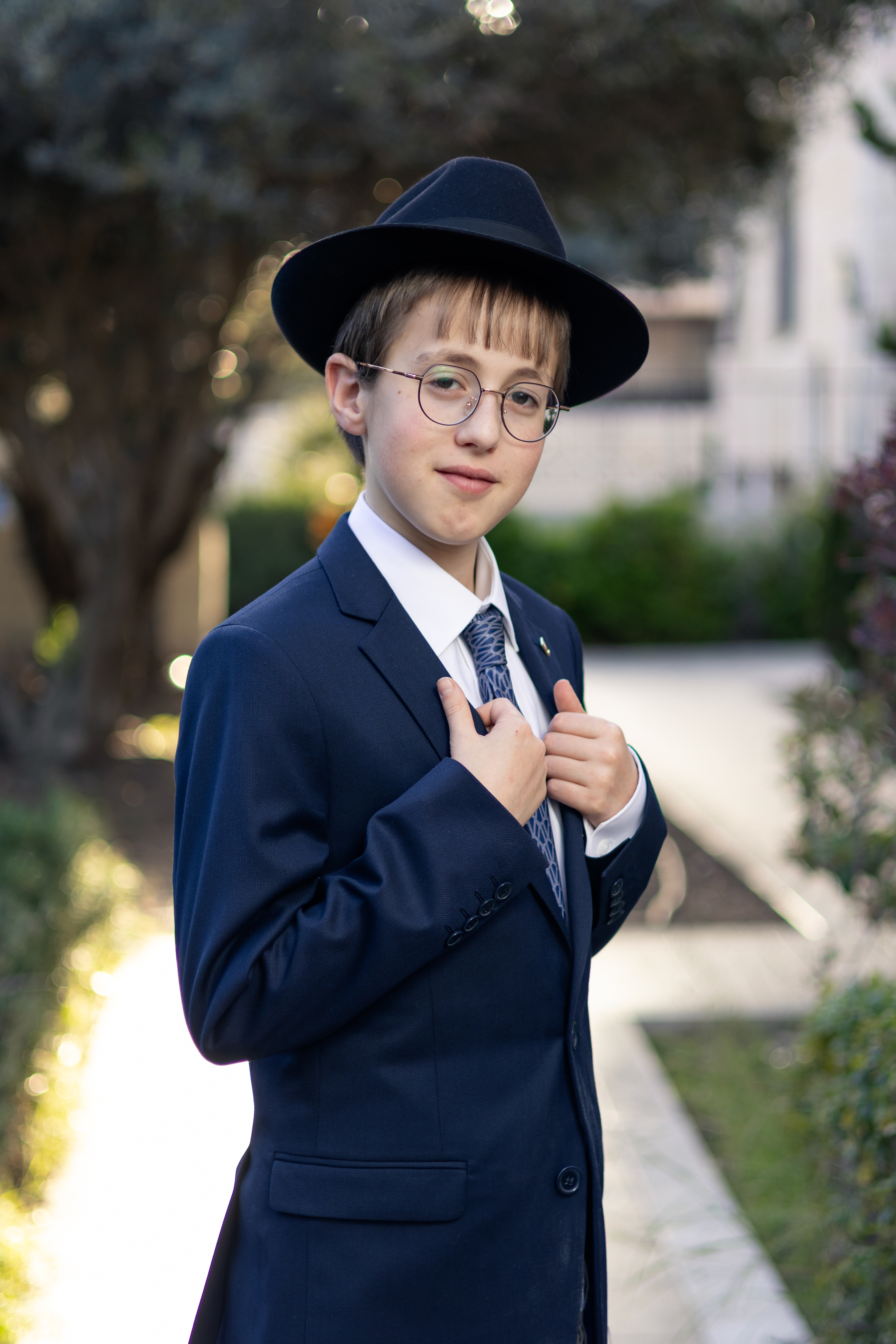 bar mitzva boy posing