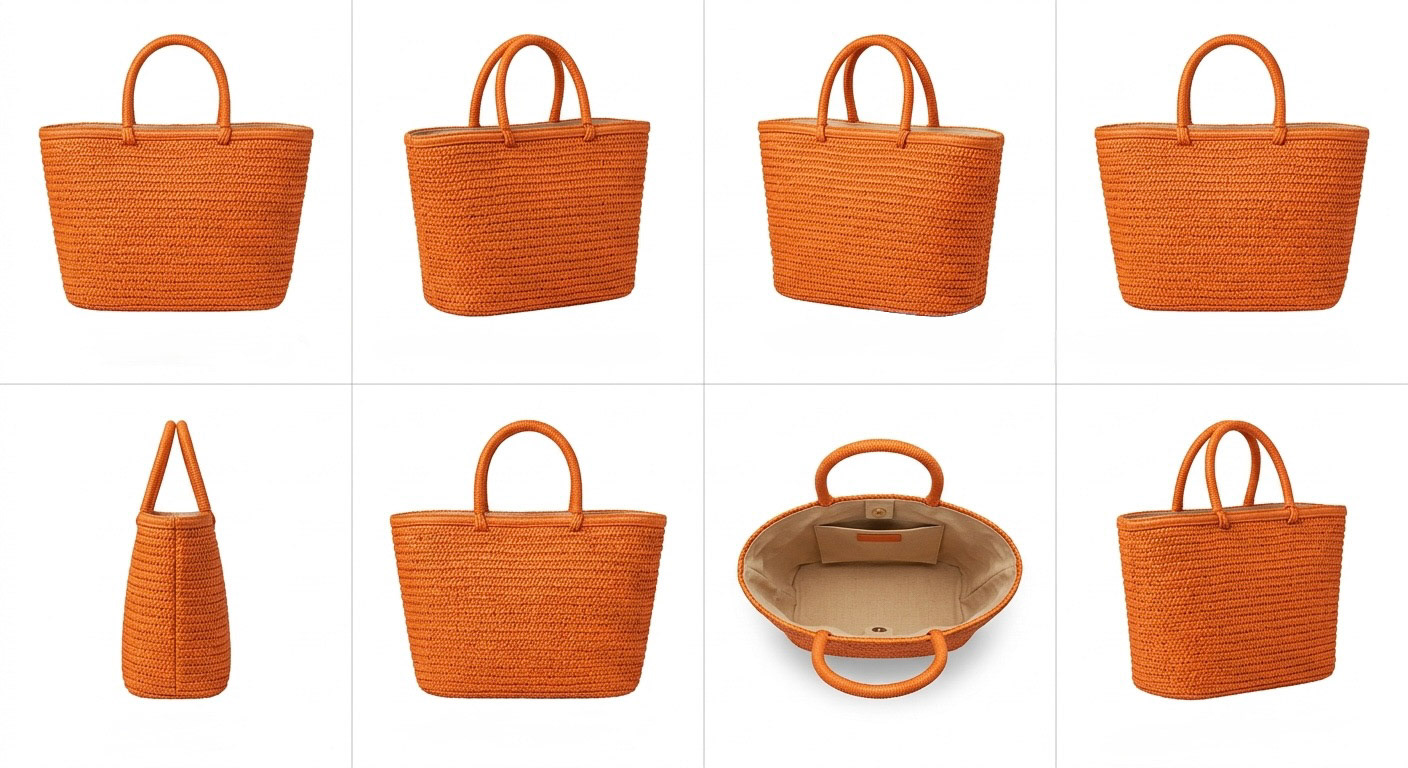 "Raffia Tote bag packshot"