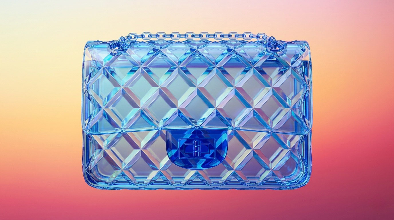 "The Chanel 2.55 in Quilted Blue Glass"