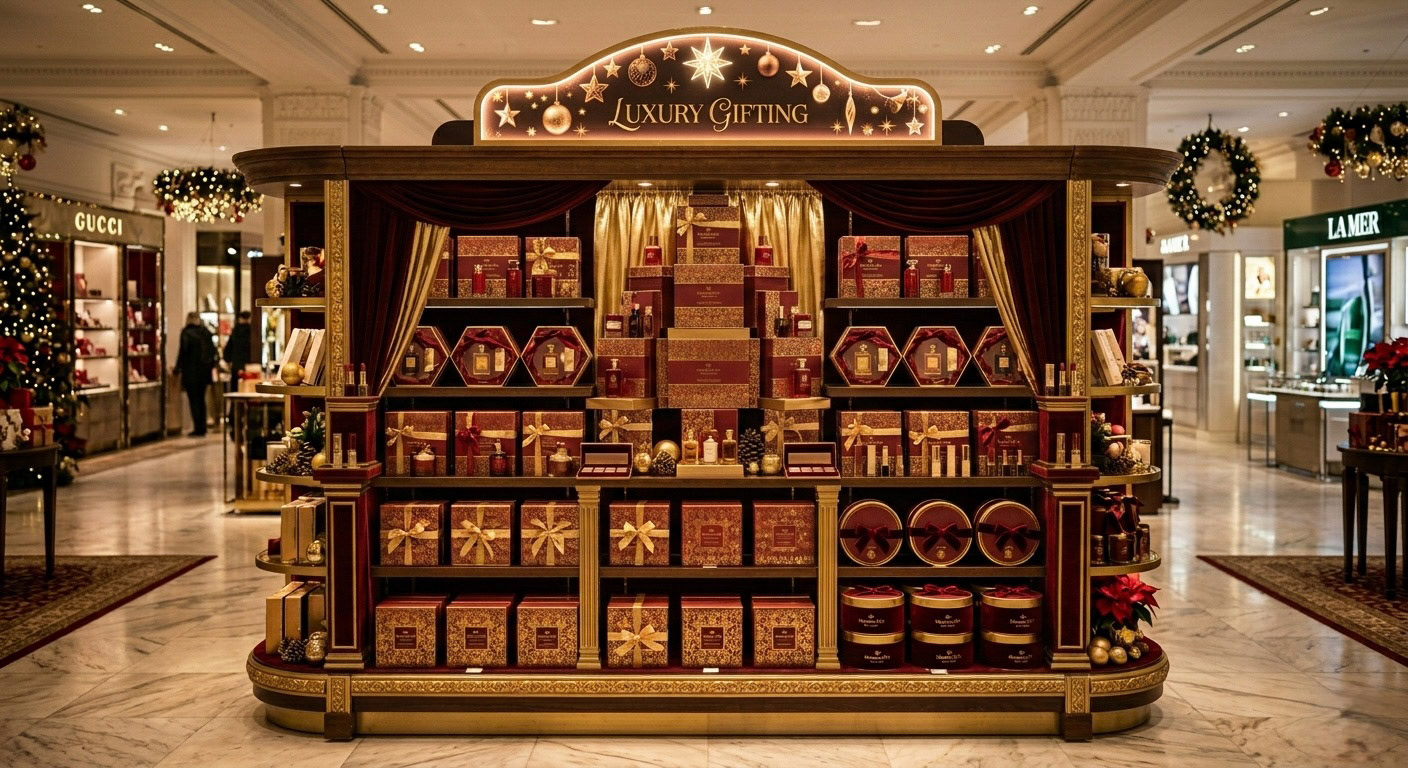 "NOCTURNE GIFTING - Holiday Retail Universe" Front view