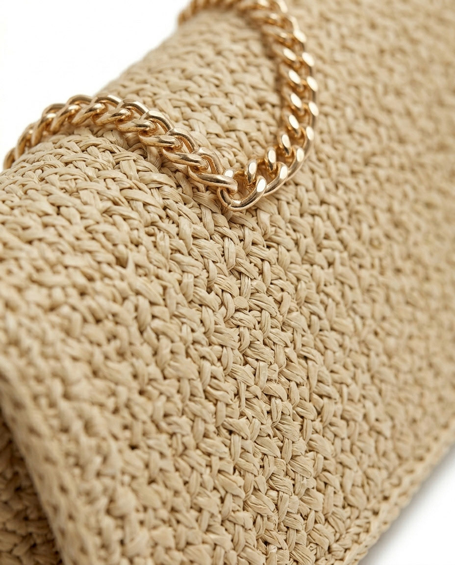 "Raffia crossbody bag packshot"
