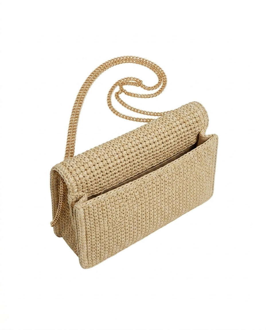 "Raffia crossbody bag packshot"