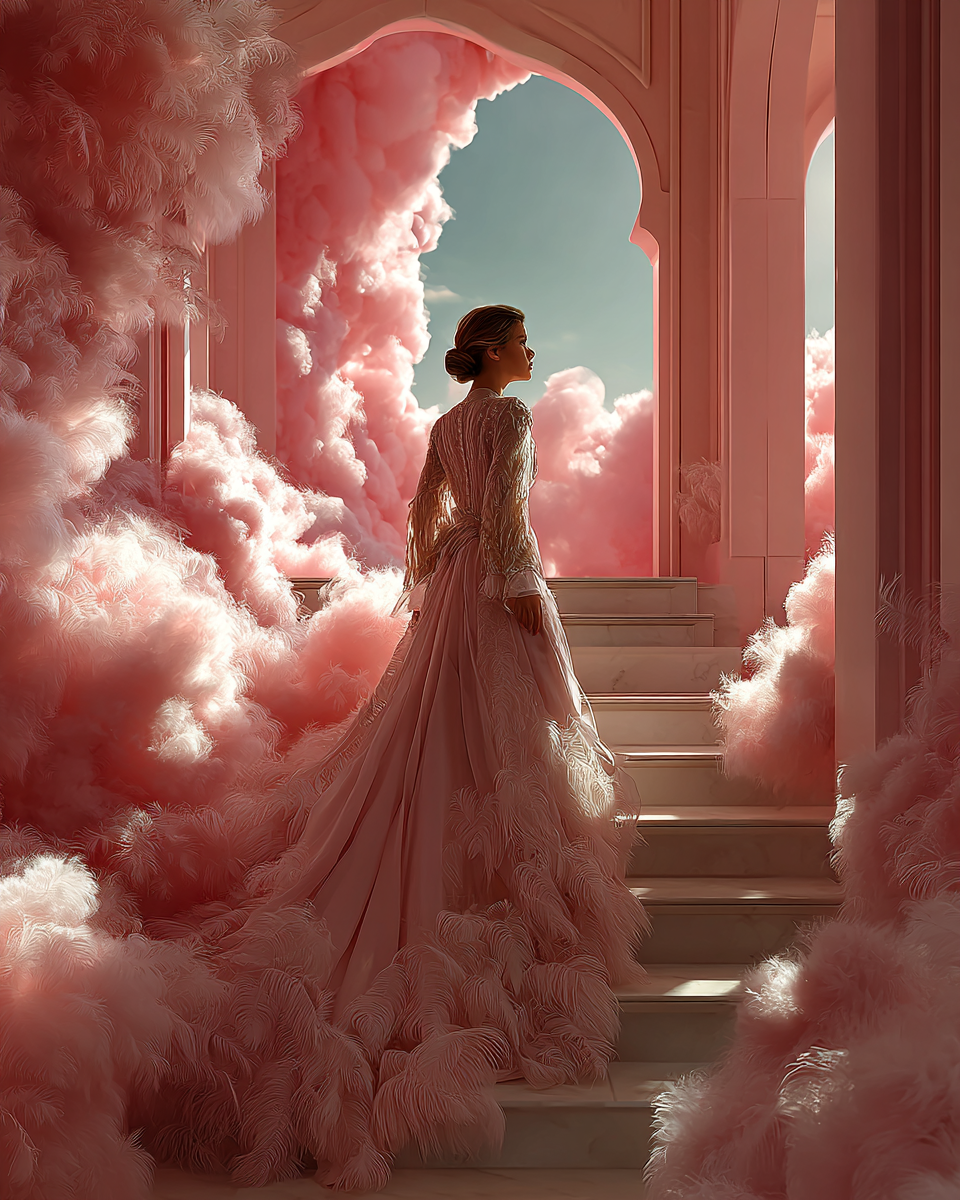 "Inspiration The Pink Vapour Ascent"
