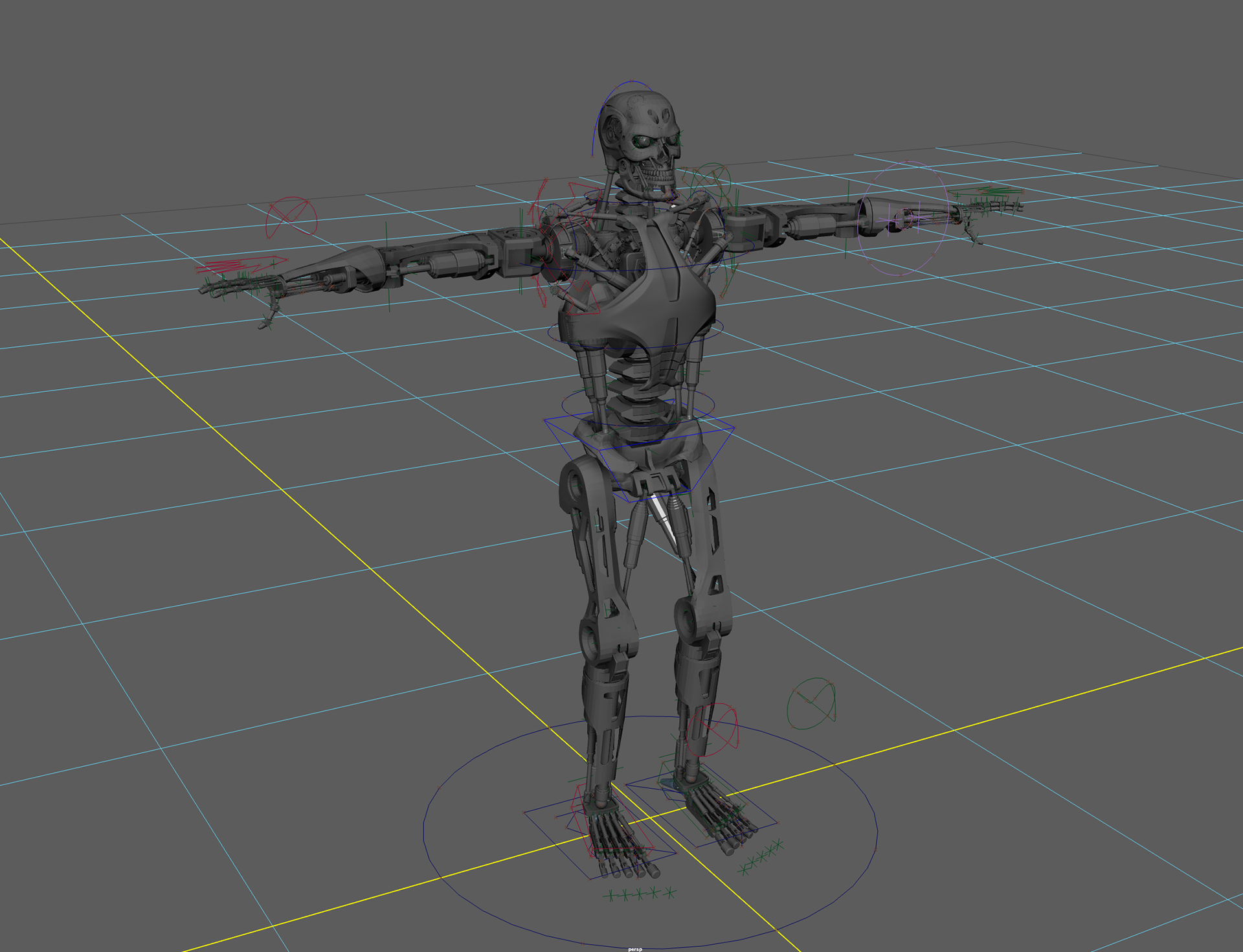 T800 - The Sarah Conner Chronicles - Model, texture, rig - Maya