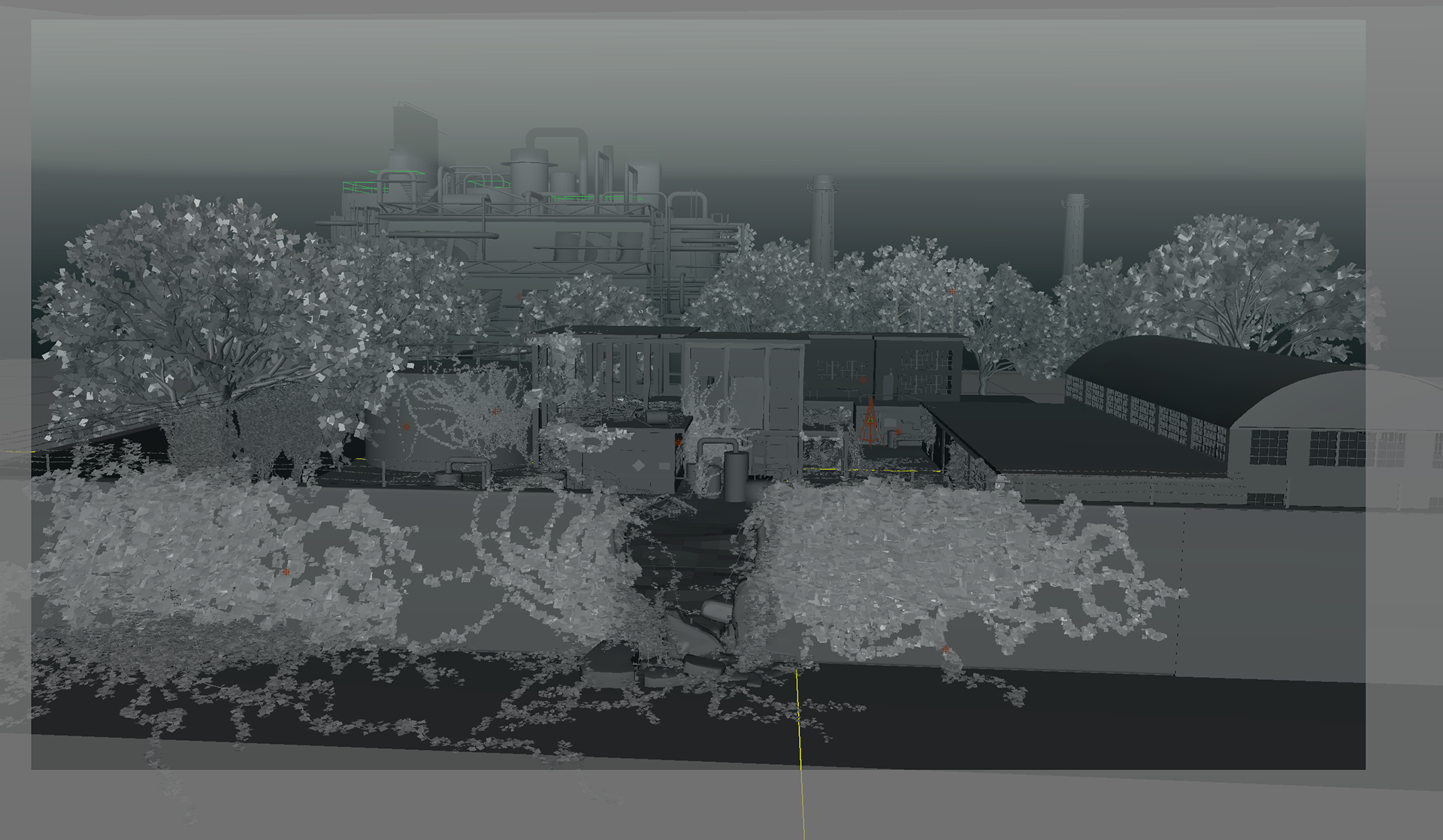 Voltage Pictures - 18 Sec Intro - Flat shaded - Maya