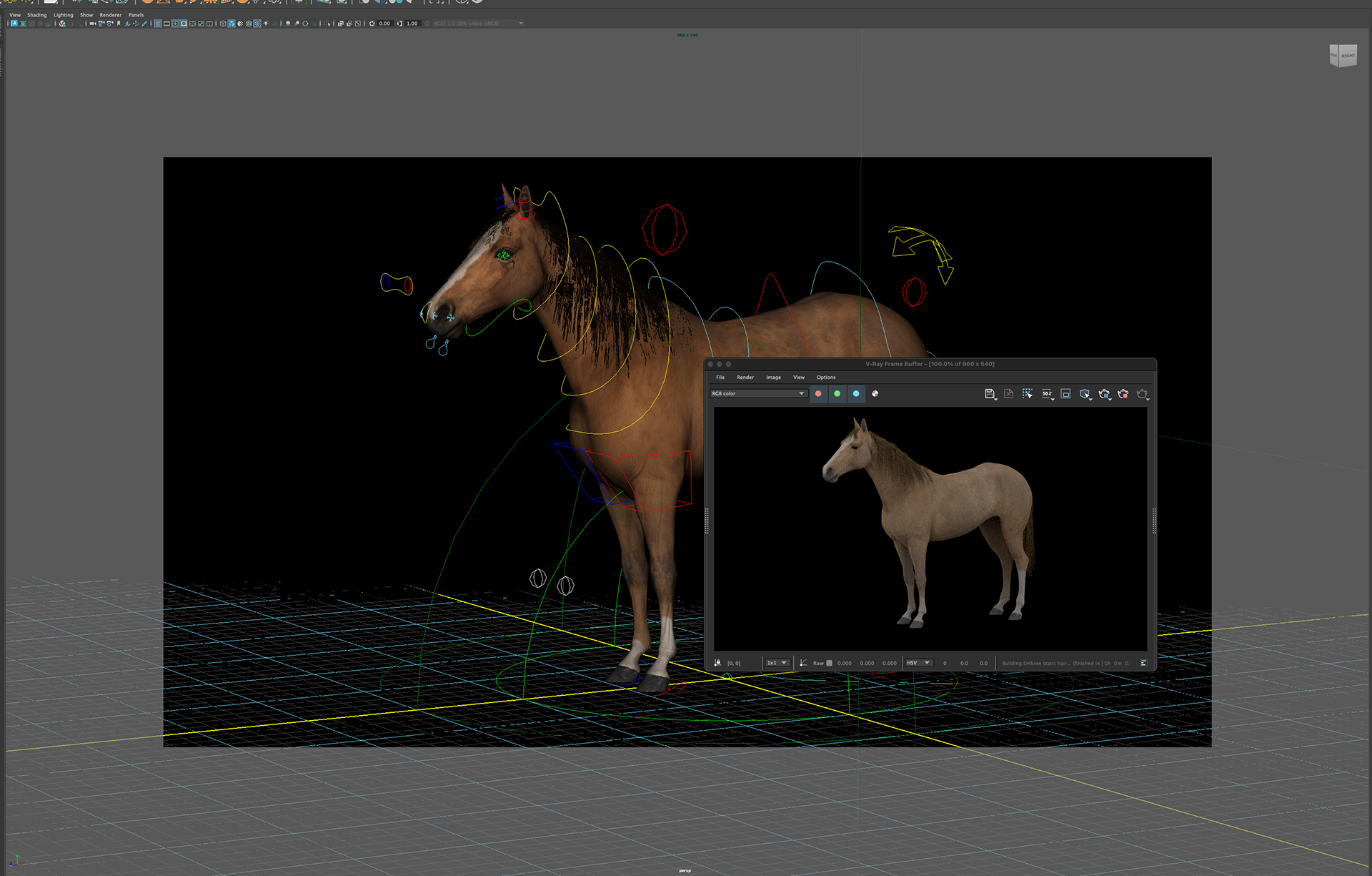 The Santa Clauses Season 1 - Modeled, Textured, Rigged Horse - Maya