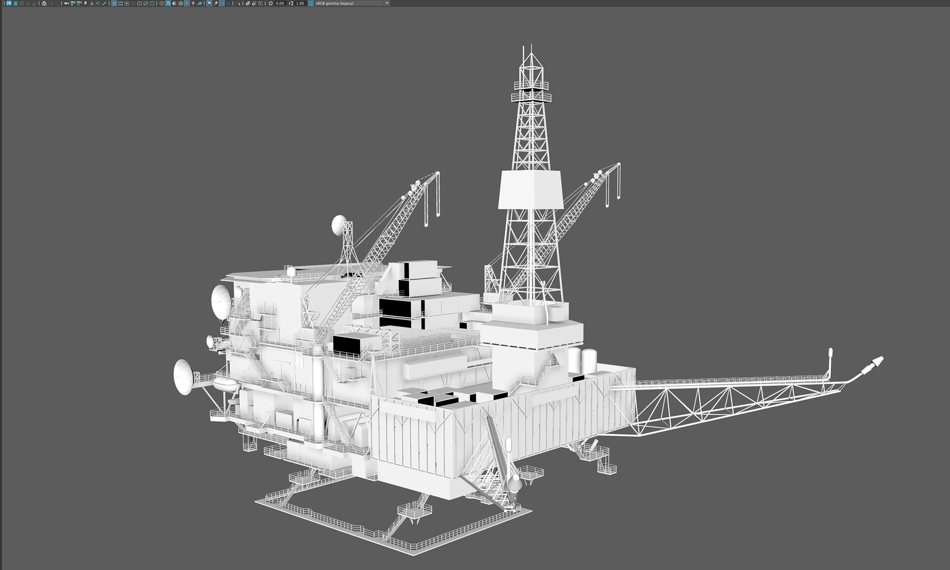 Dallas Season 2 - Land Oil Rig - Maya