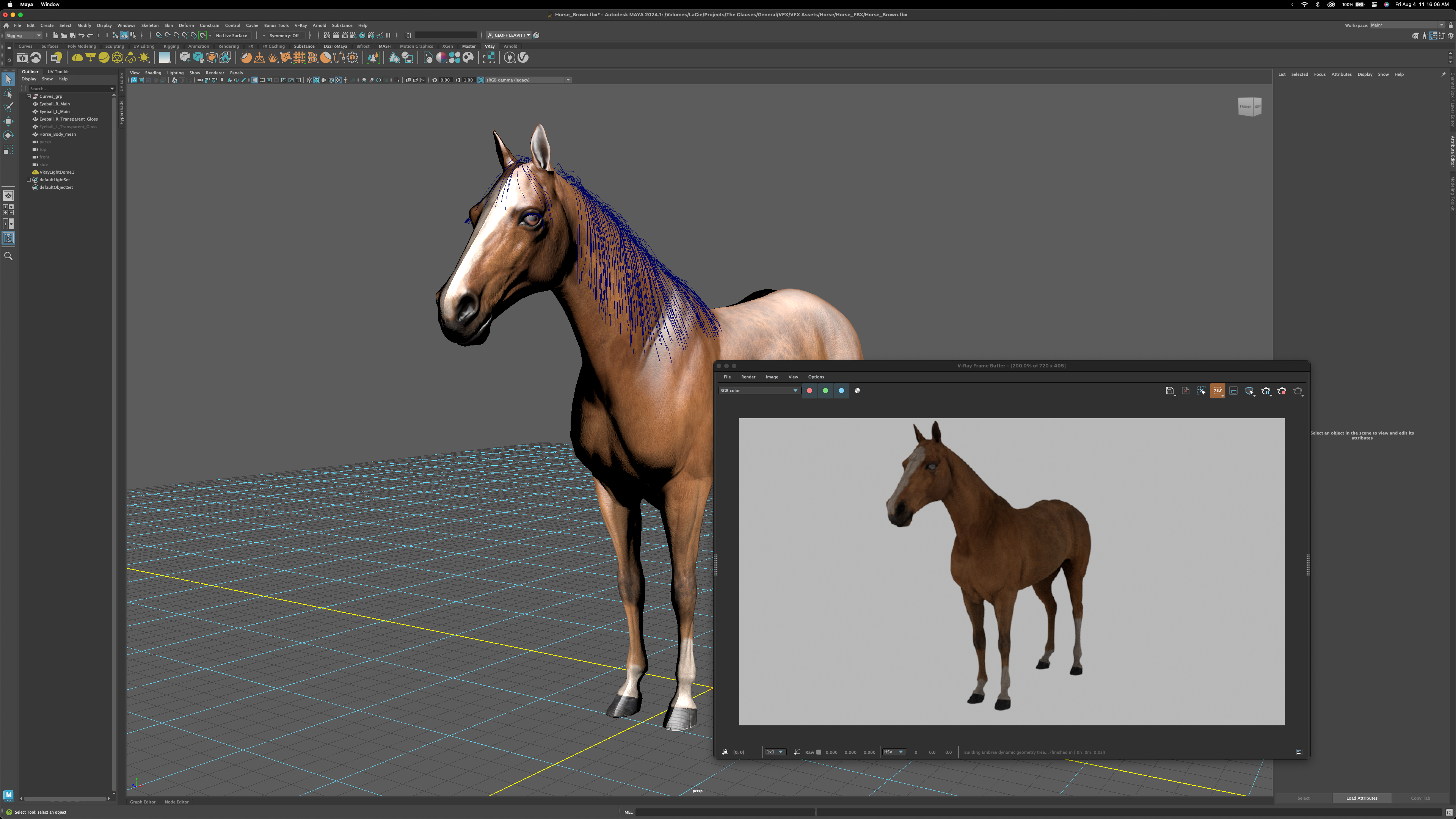 The Santa Clauses Season 1 - Modeled, Textured, Rigged Horse - Maya