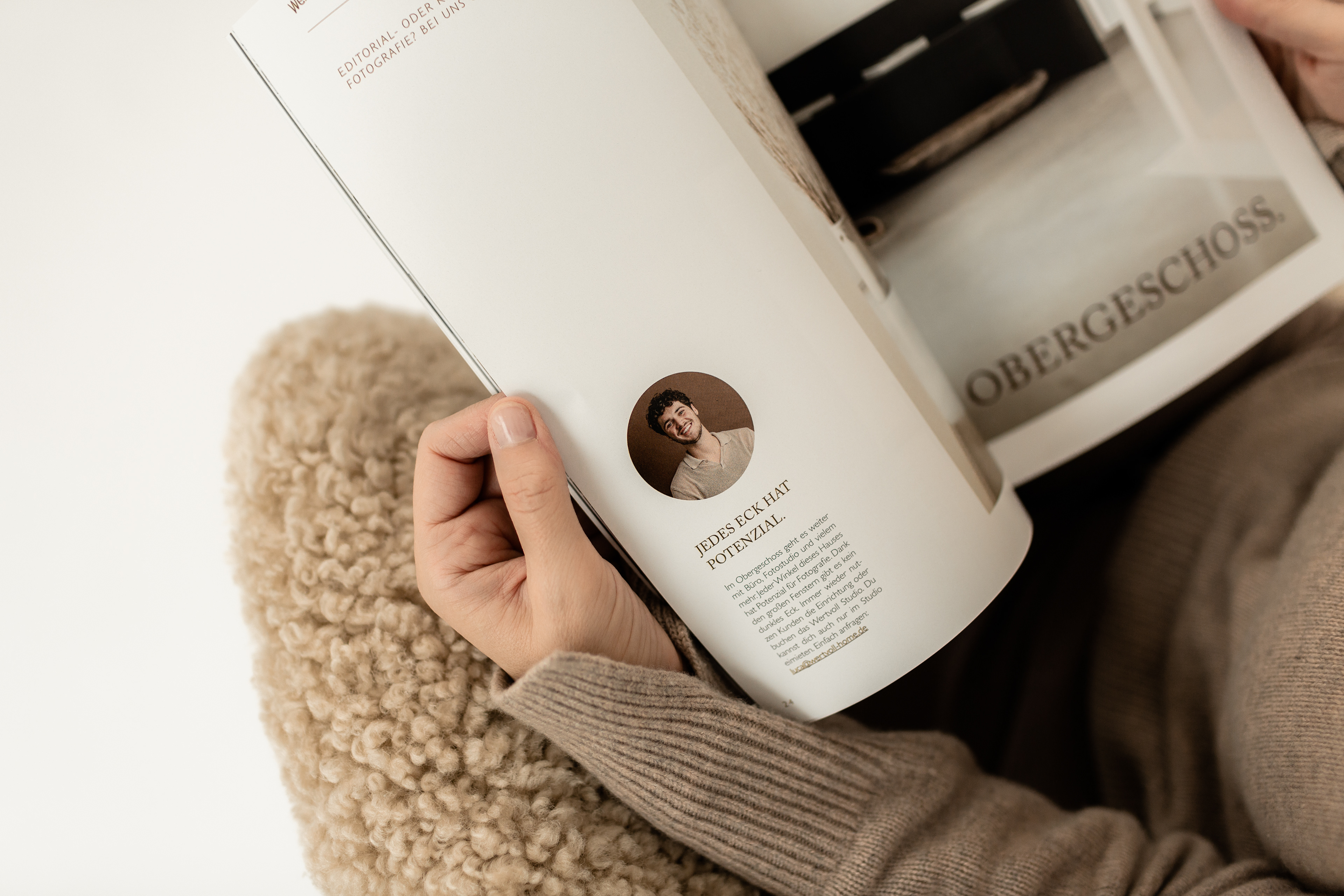 Magazine and website design for www.wertvoll-home.de