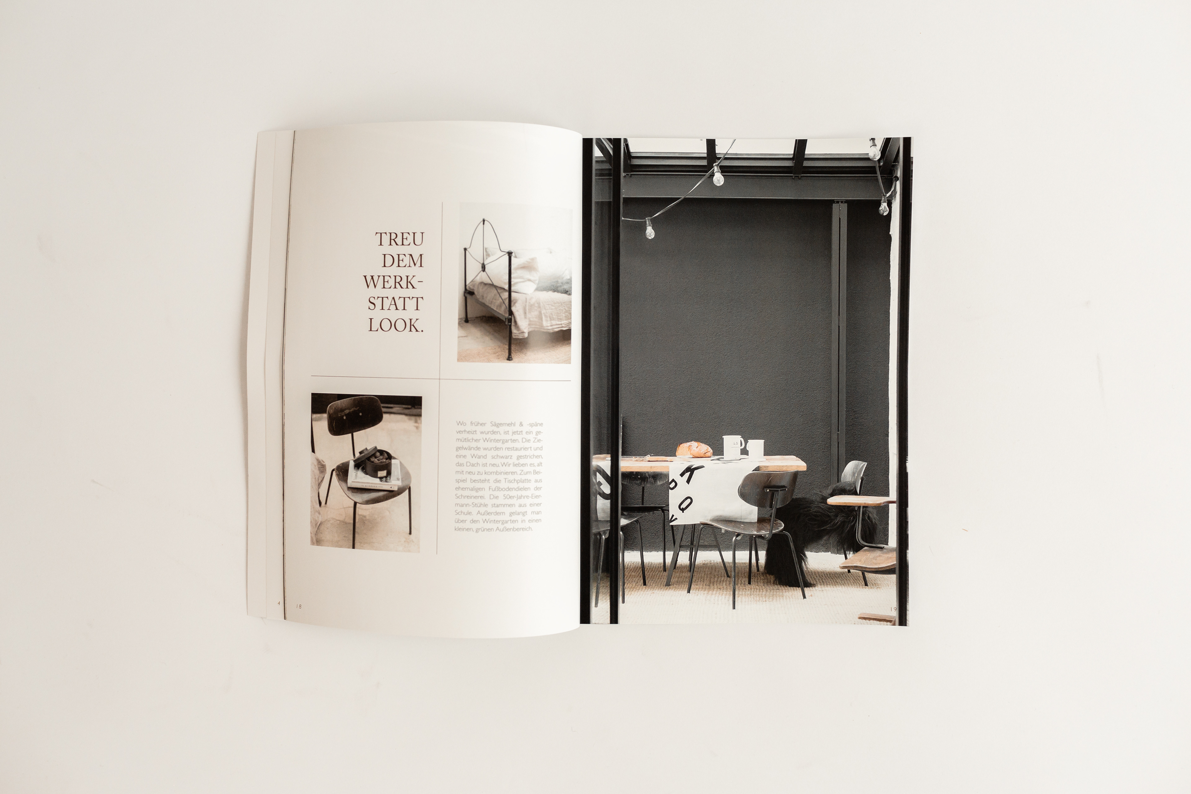 Magazine and website design for www.wertvoll-home.de