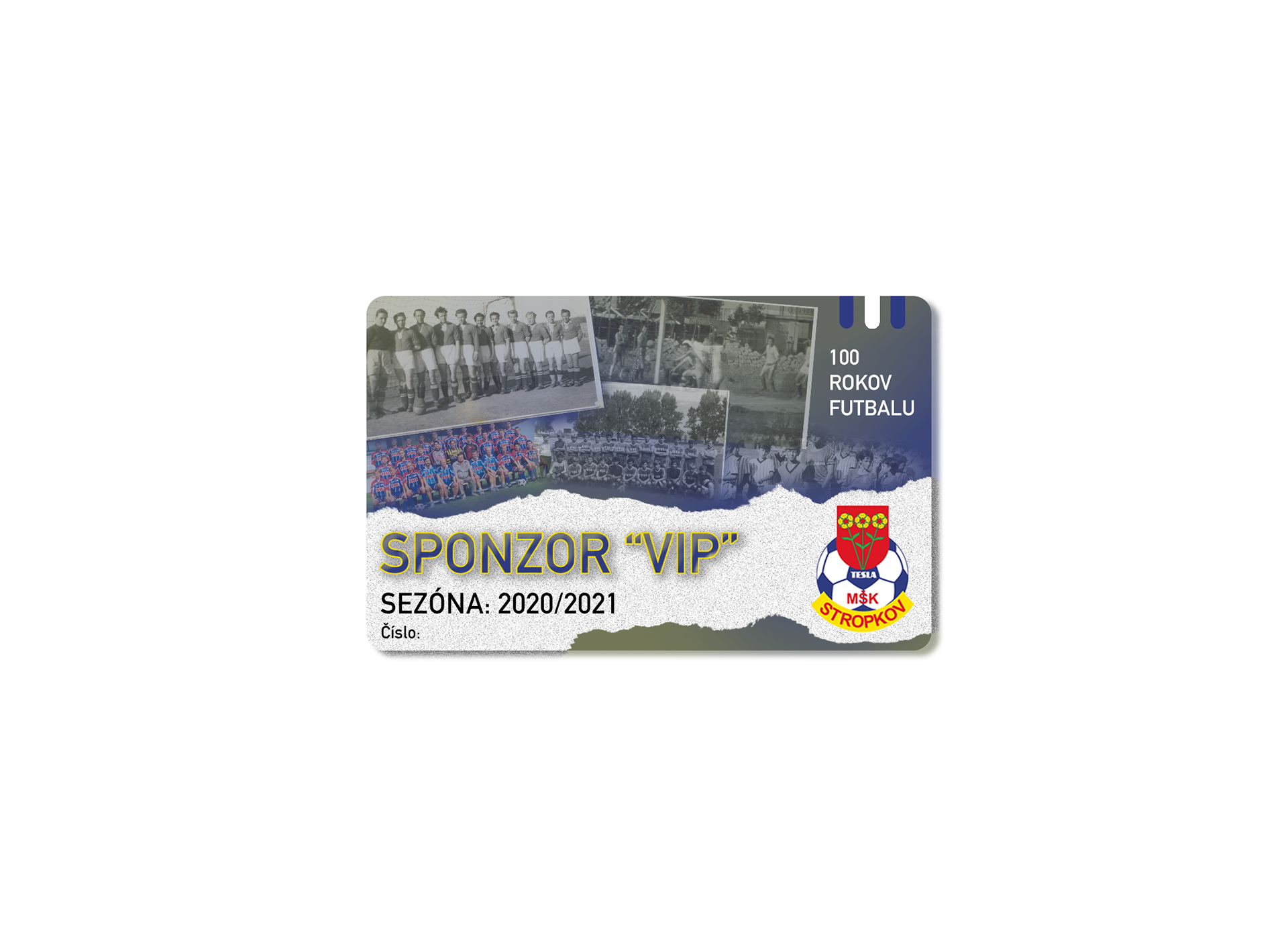 Sponzor karty pre MŠK STROPKOV, 2020