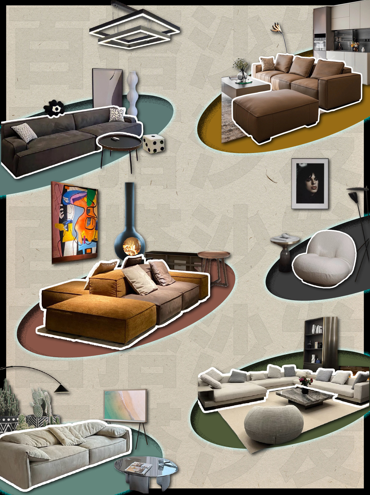 Sofa and Coffee Table Collection Poster Design