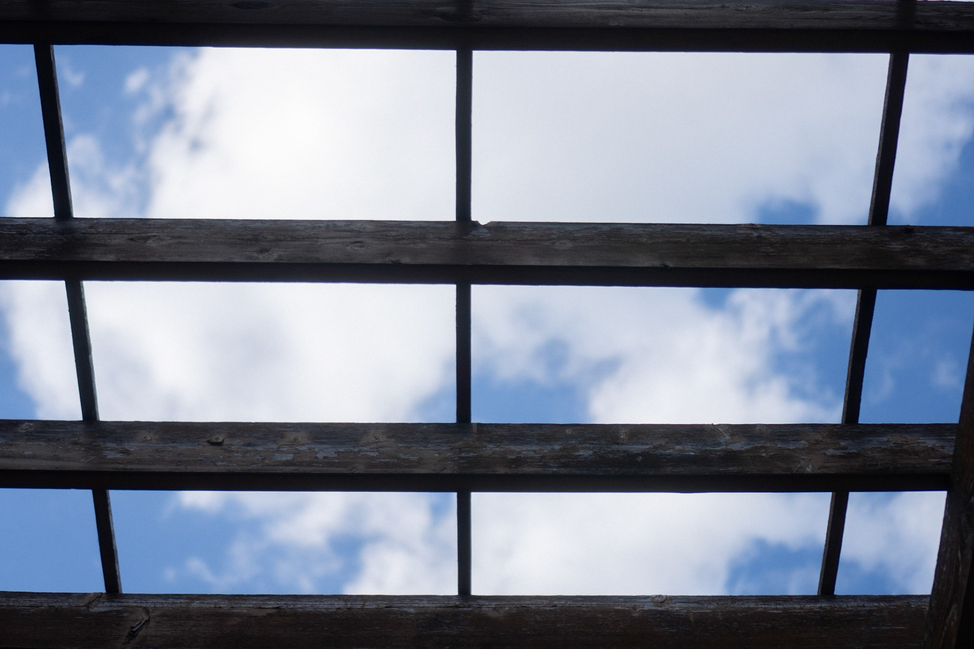 Looking up at the sky. Felt trapped and deeply stuck.