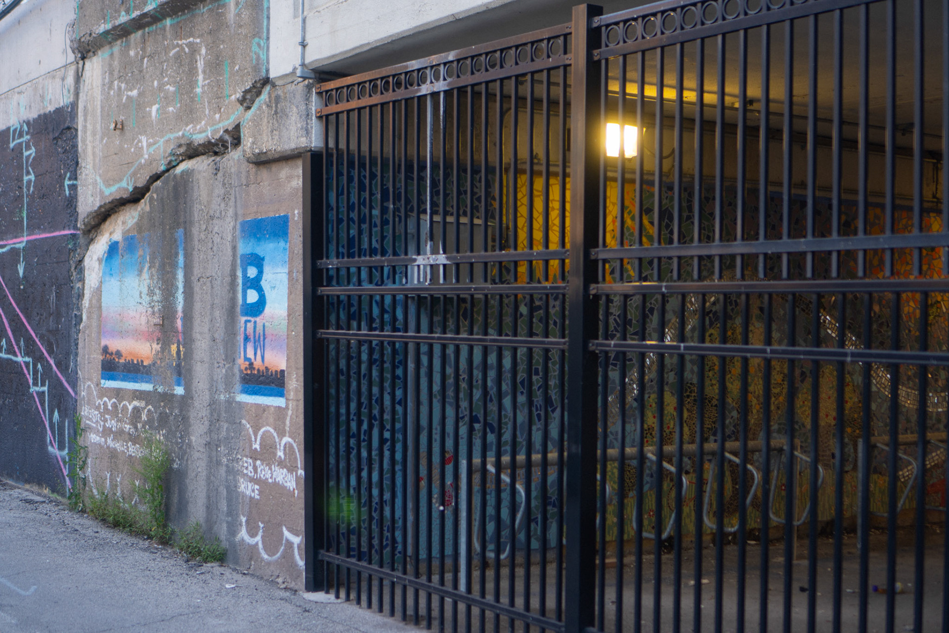 I feel sad knowing that the credit to all the artists down this alleyway - CTA art - union art - is falling apart and disappearing