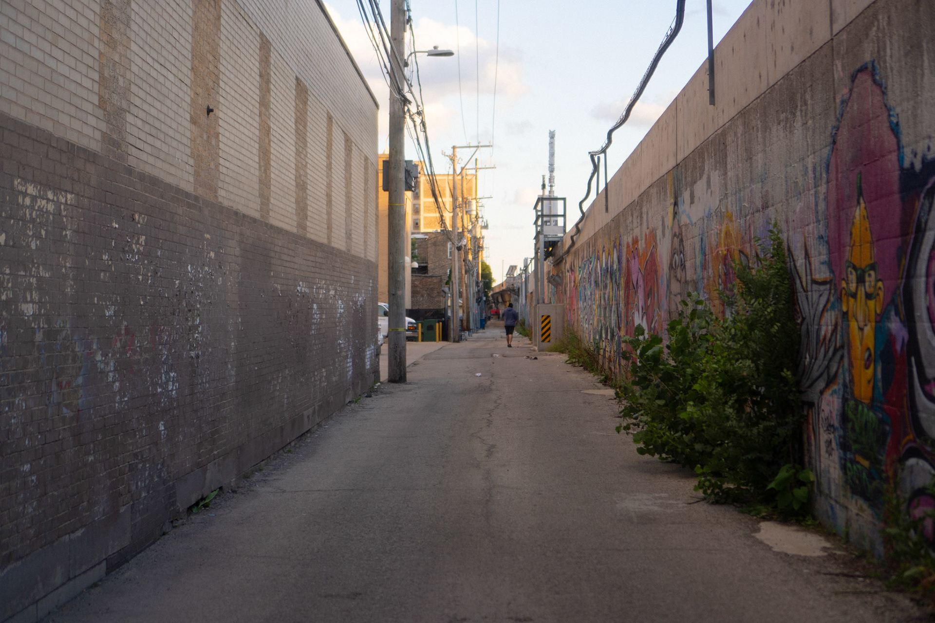 same shot different way down the alley - this guy was running sprints up and down the alleyway - felt like a cool shot