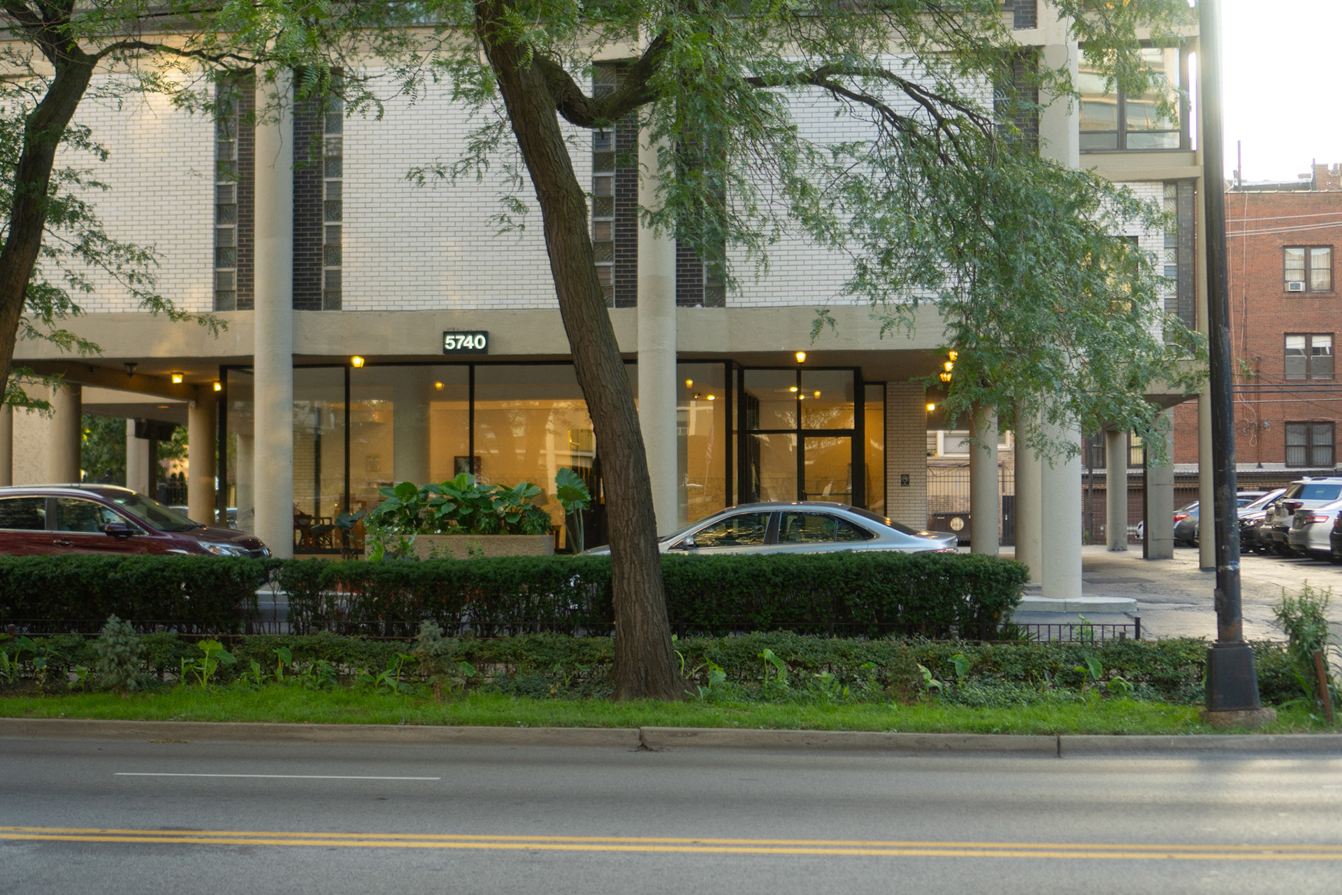 warm lights inside of glass drew my eye