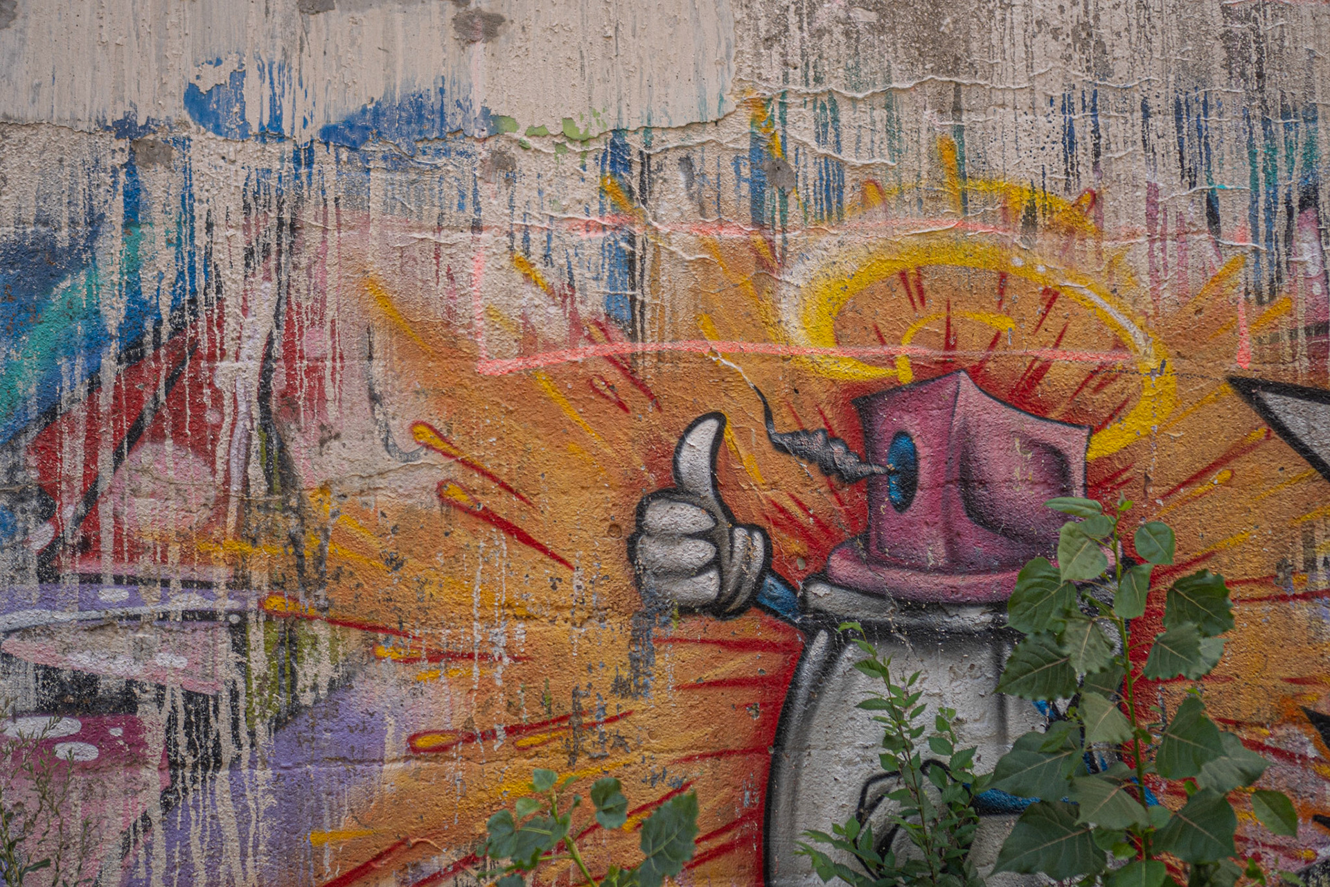 Spray can with a halo throwing up a thumbs up just made me smile