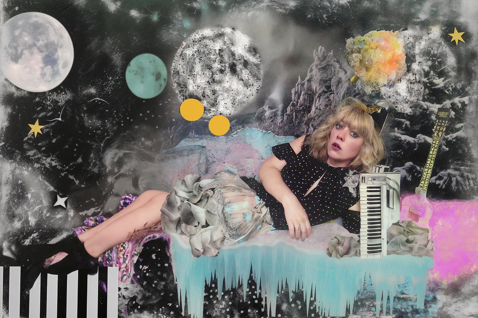 as a female computer genius living in a block of ice with a giant key board