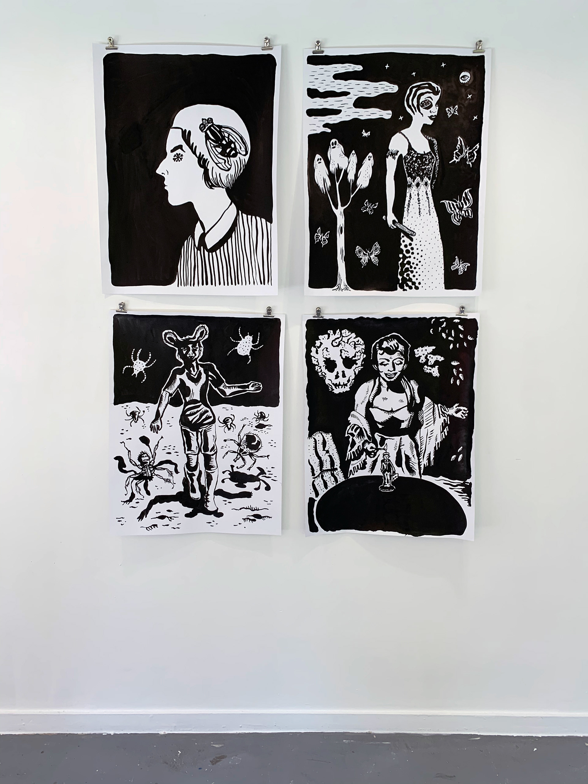 Exhibition "Drawings" (with artist Miroslav Weissmüller) at the gallery OpenBach in Paris, 2021.