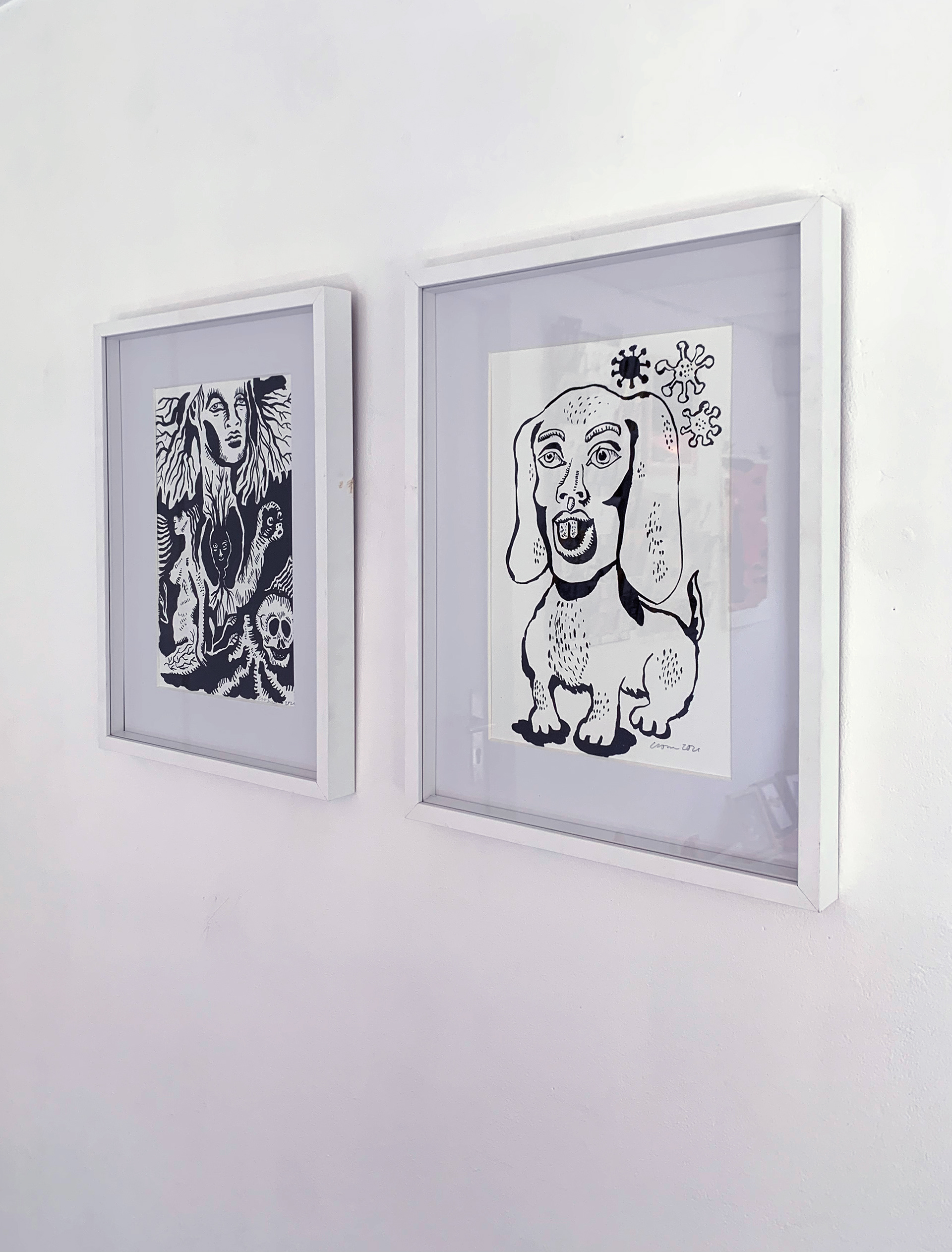 Exhibition "Drawings" (with artist Miroslav Weissmüller) at the gallery OpenBach in Paris, 2021.