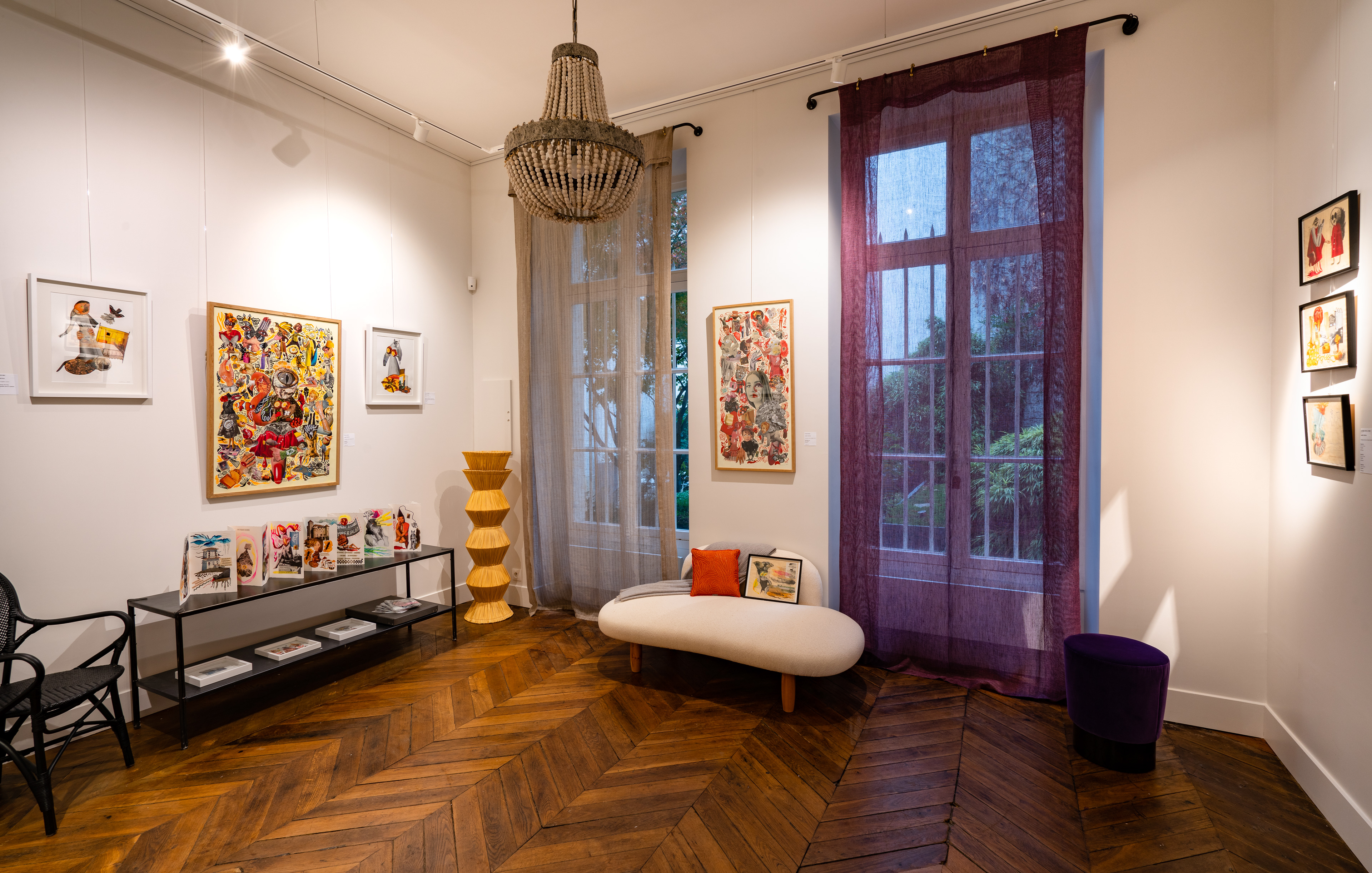 "Collages Karin Crona", exhibition at N'oblige, Paris, 2018.