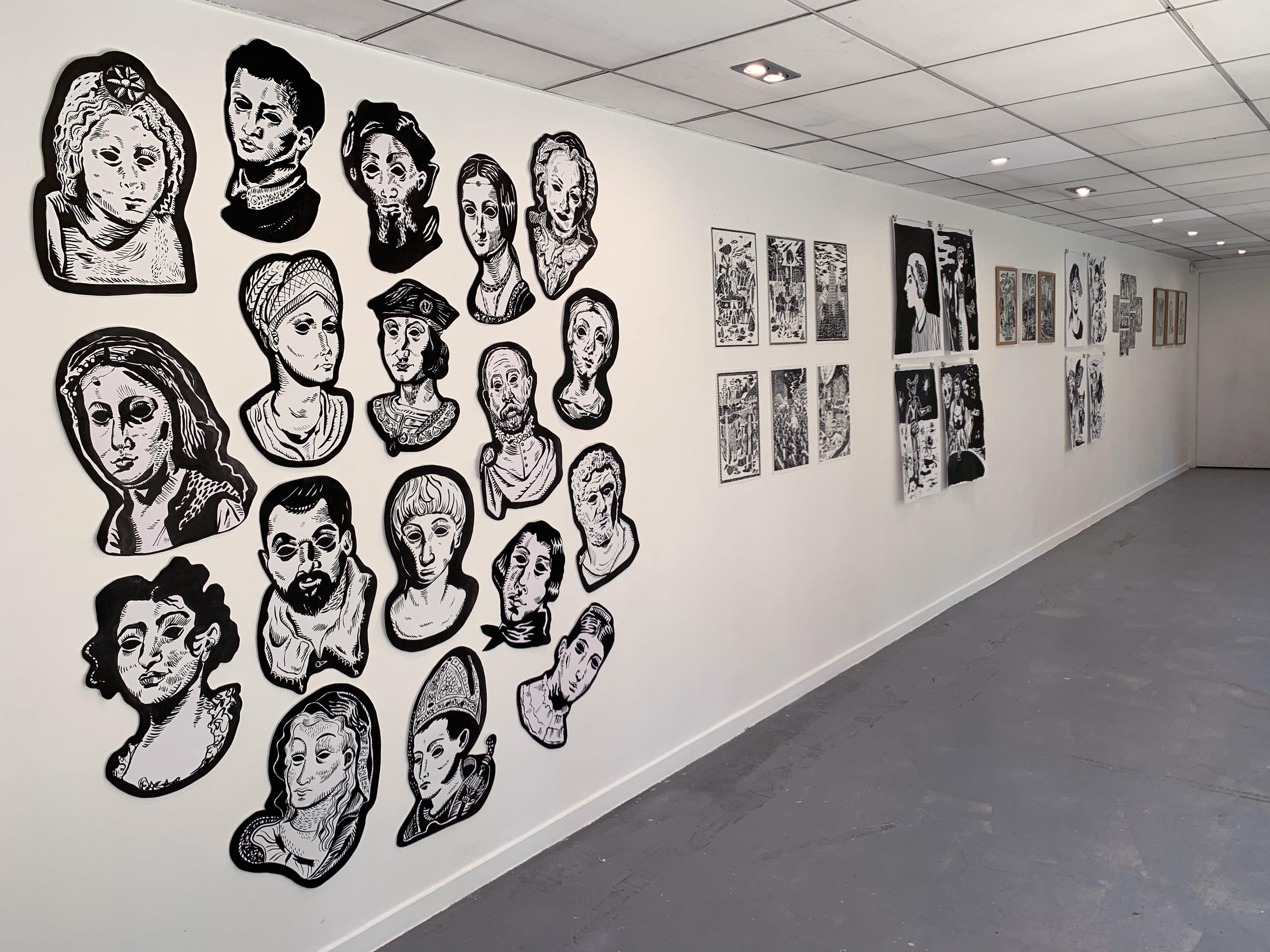 Exhibition "Drawings" (with artist Miroslav Weissmüller) at the gallery OpenBach in Paris, 2021.