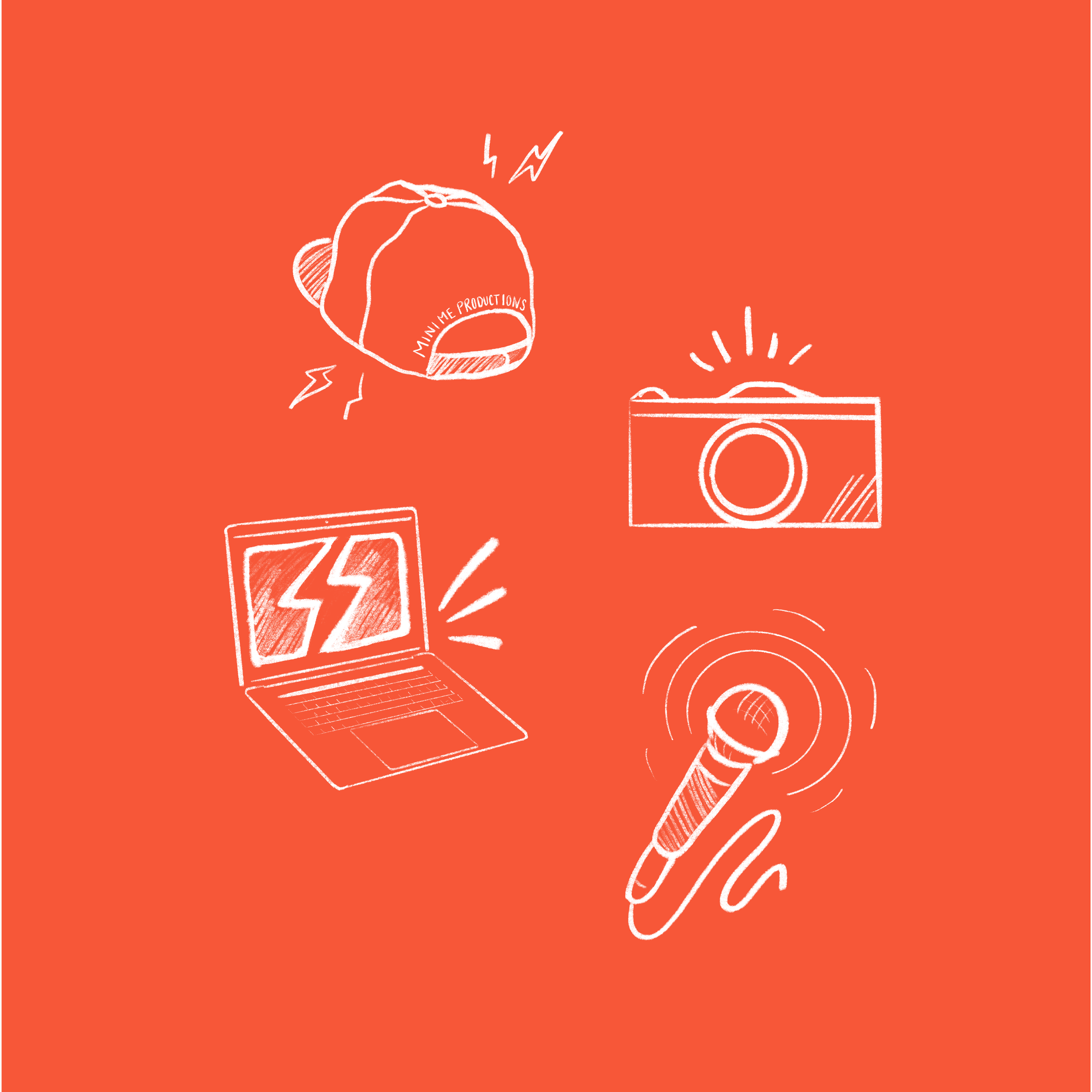 hand drawn illustrations made on Procreate for iPad