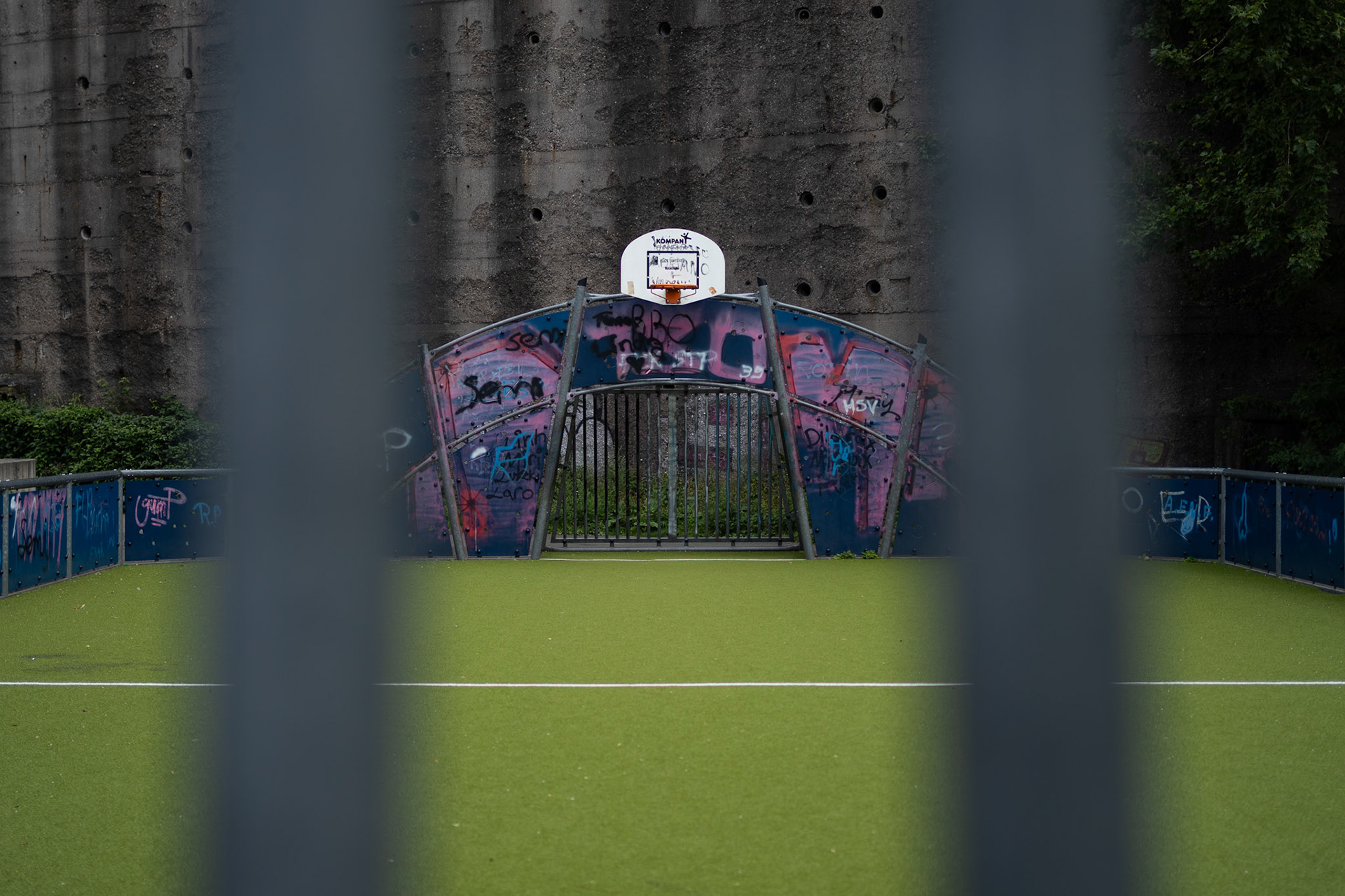 Colored Basketball Field