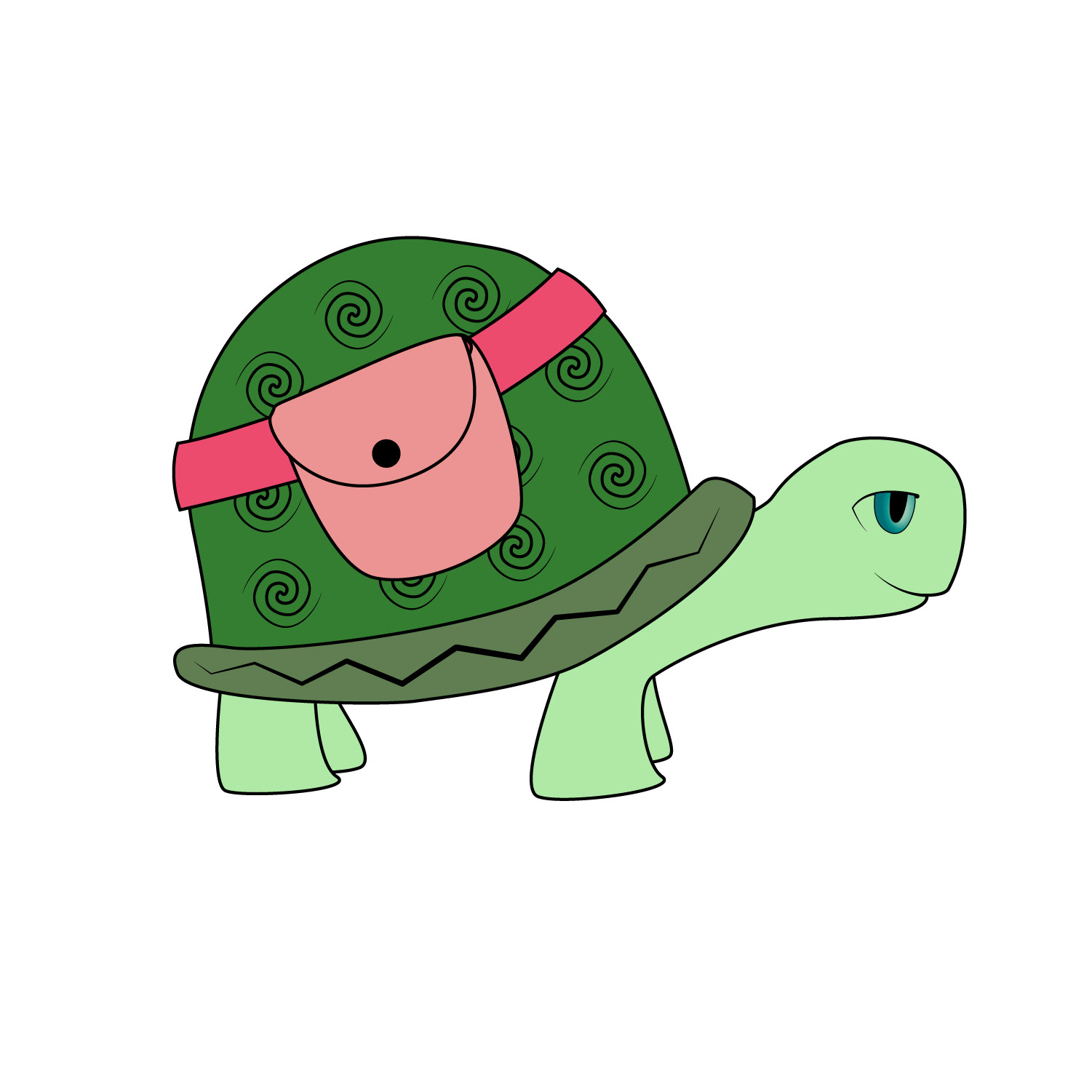 Added some flat color to it! Definitely helped it look better, but it was still missing something.