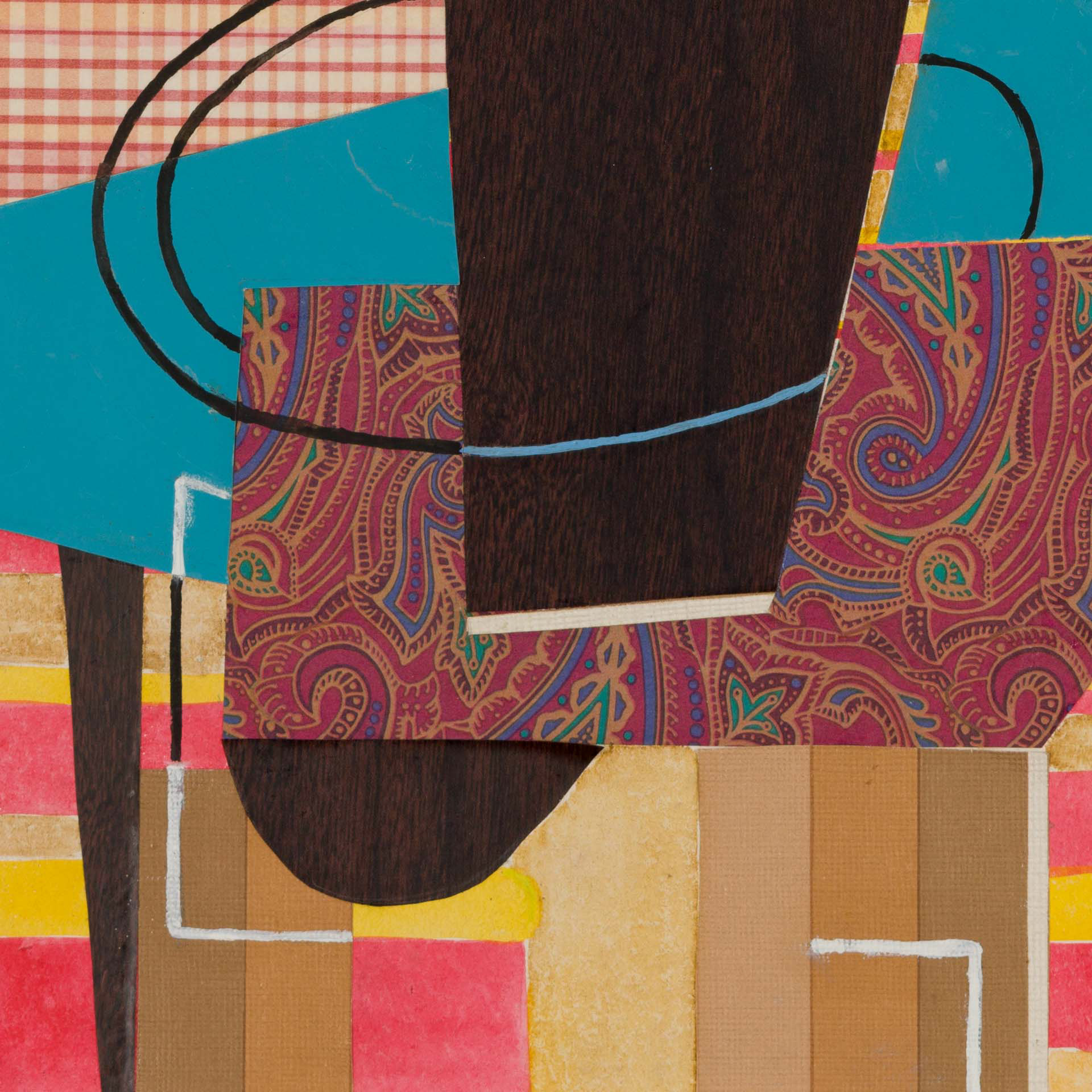 Detalle de reprografía obra en collage, colección privada