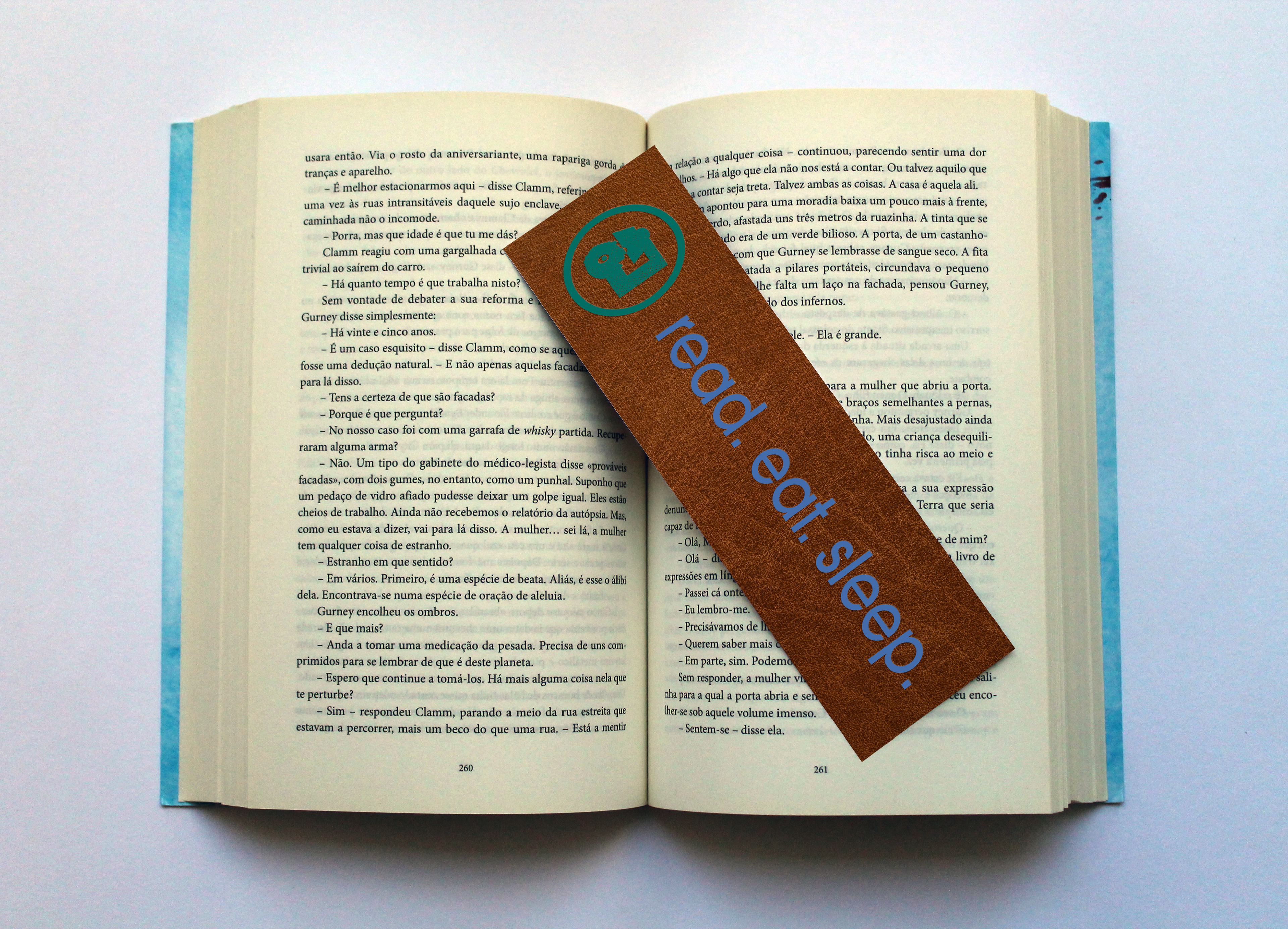 Bookmark with stamps on it