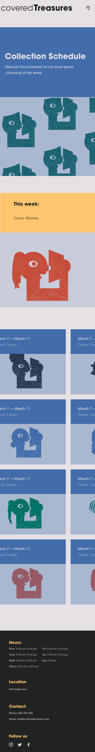 Collection Schedule Page