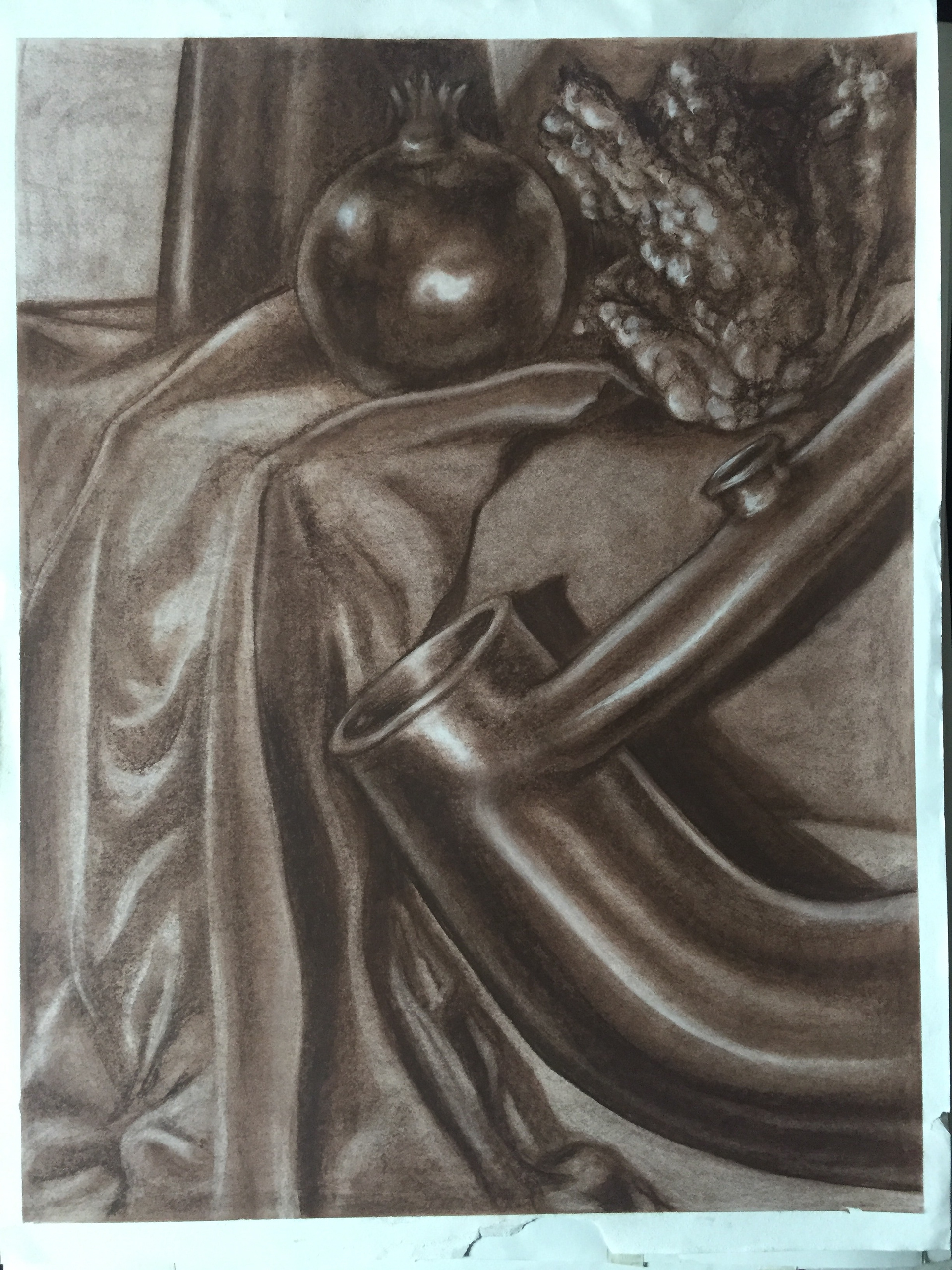 "Still Life" 18x24 charcoal on paper