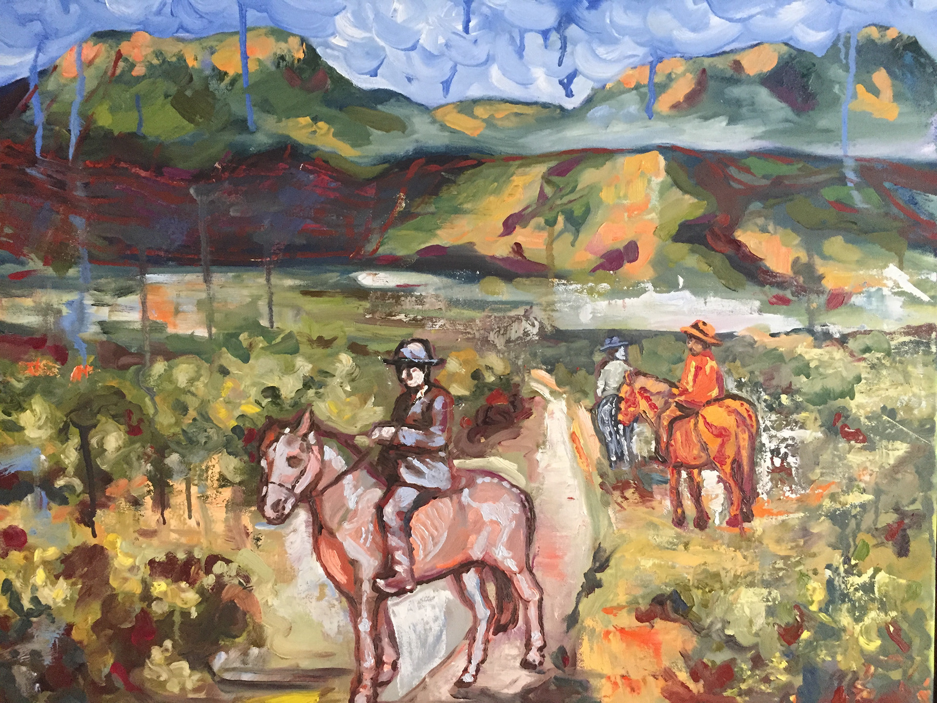 "Future Western" 24x48 oil on canvas