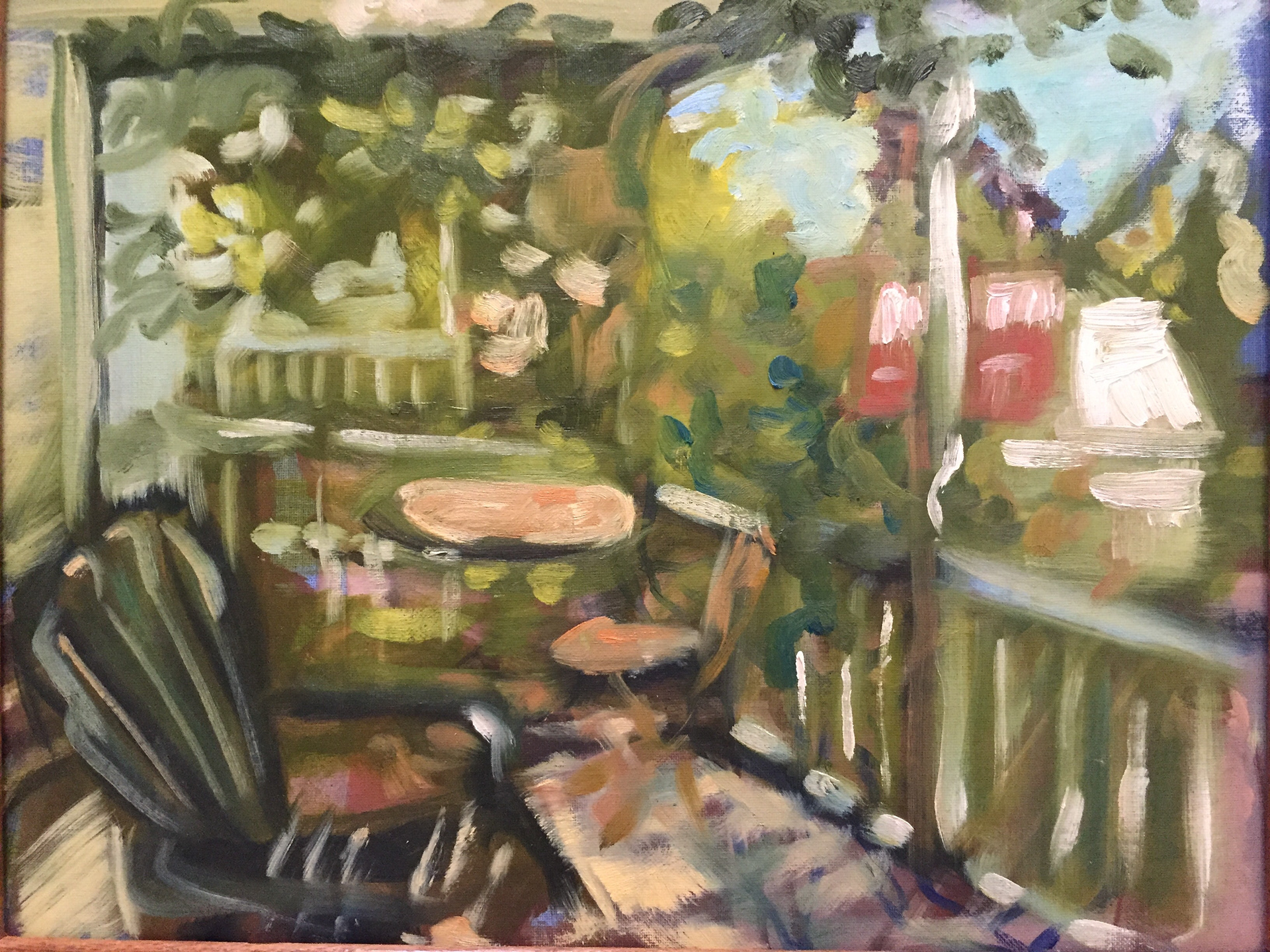 "Porch Study" 9x12 oil on canvas