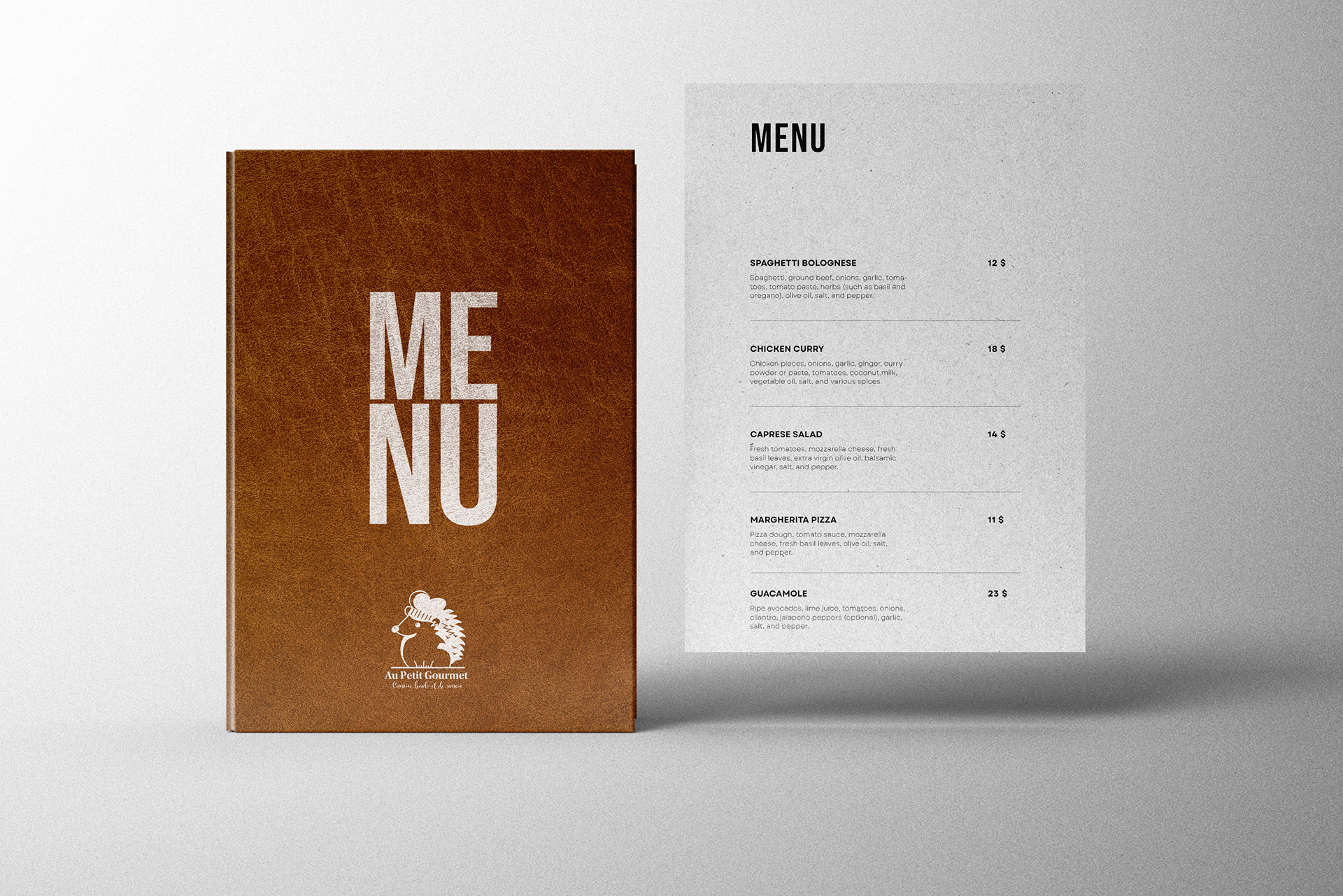 Menu fictif