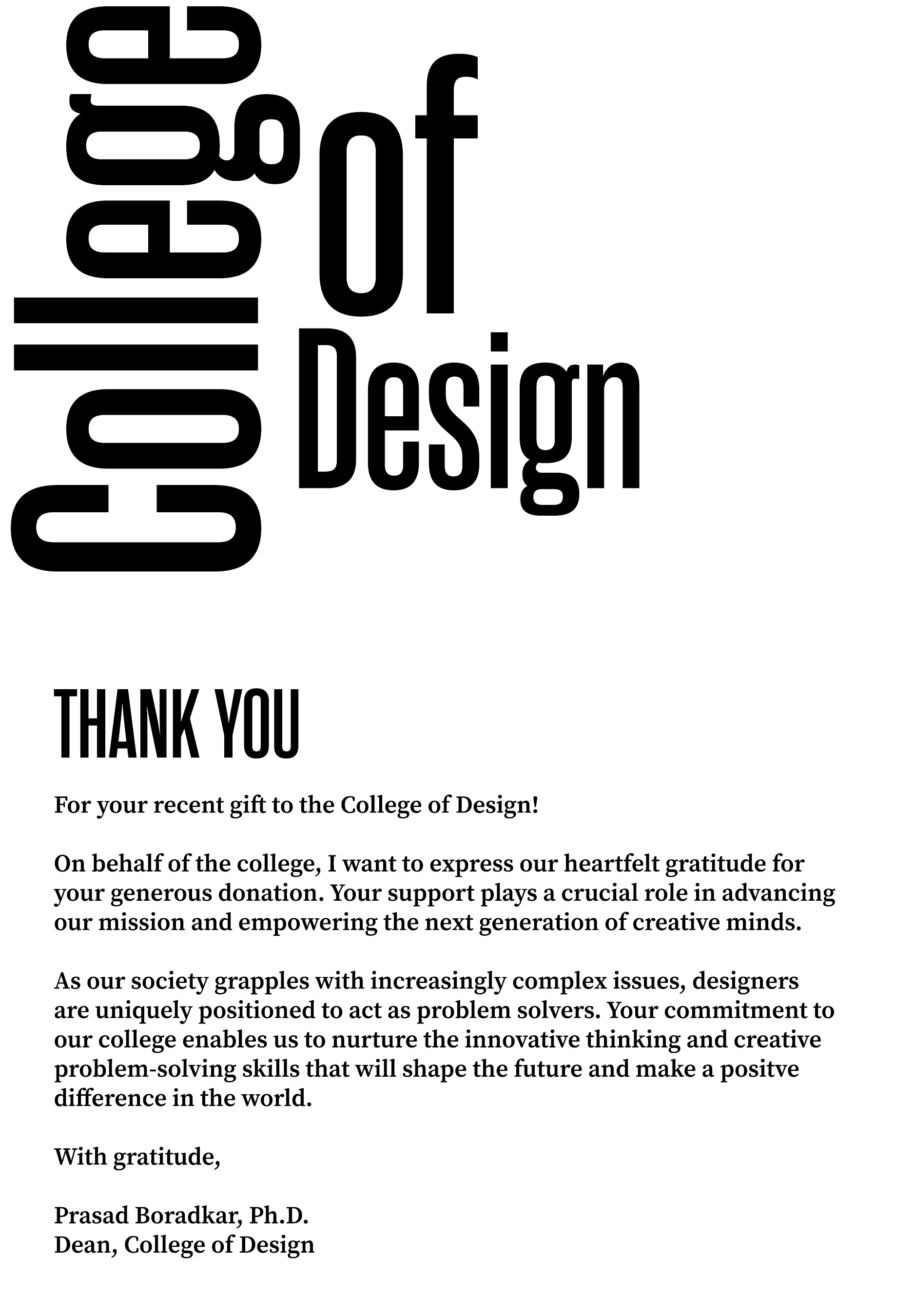 Thank you card inner text