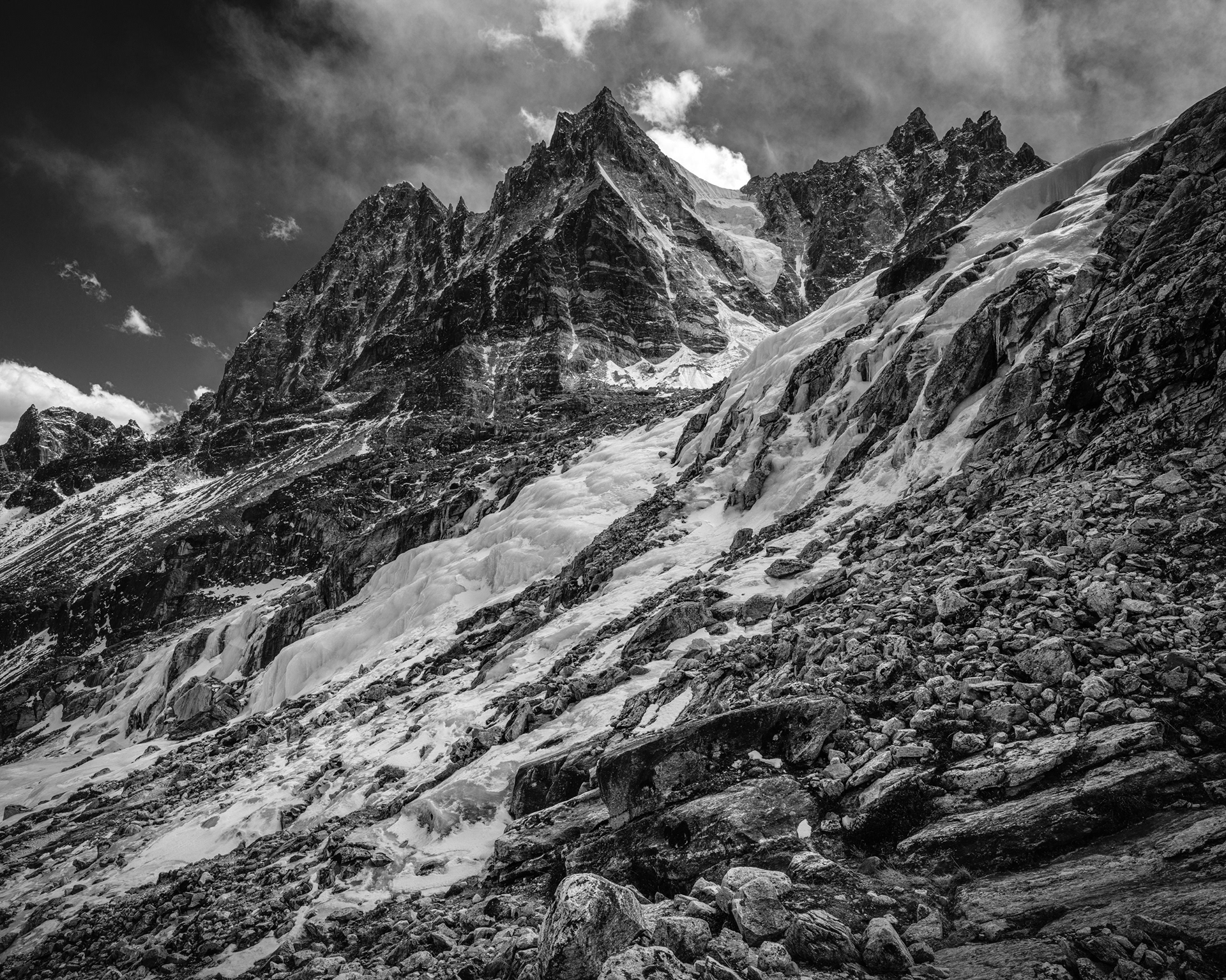 Descending Renjo La pass