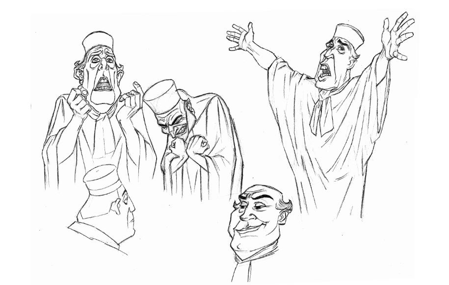 Some Character design on Gerault's project "The verdict", ©Gérault Bruyère