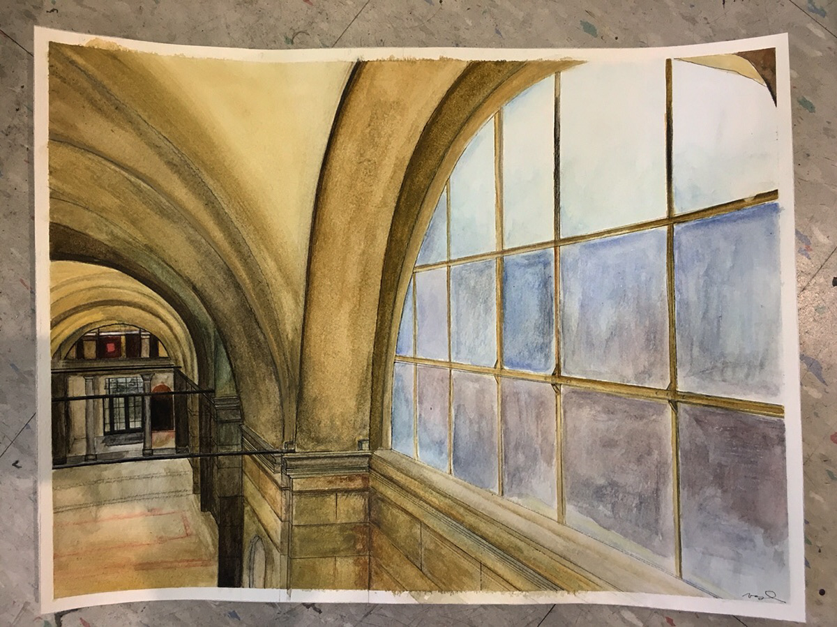 'CFA Perspective', Watercolor & Ink on Paper