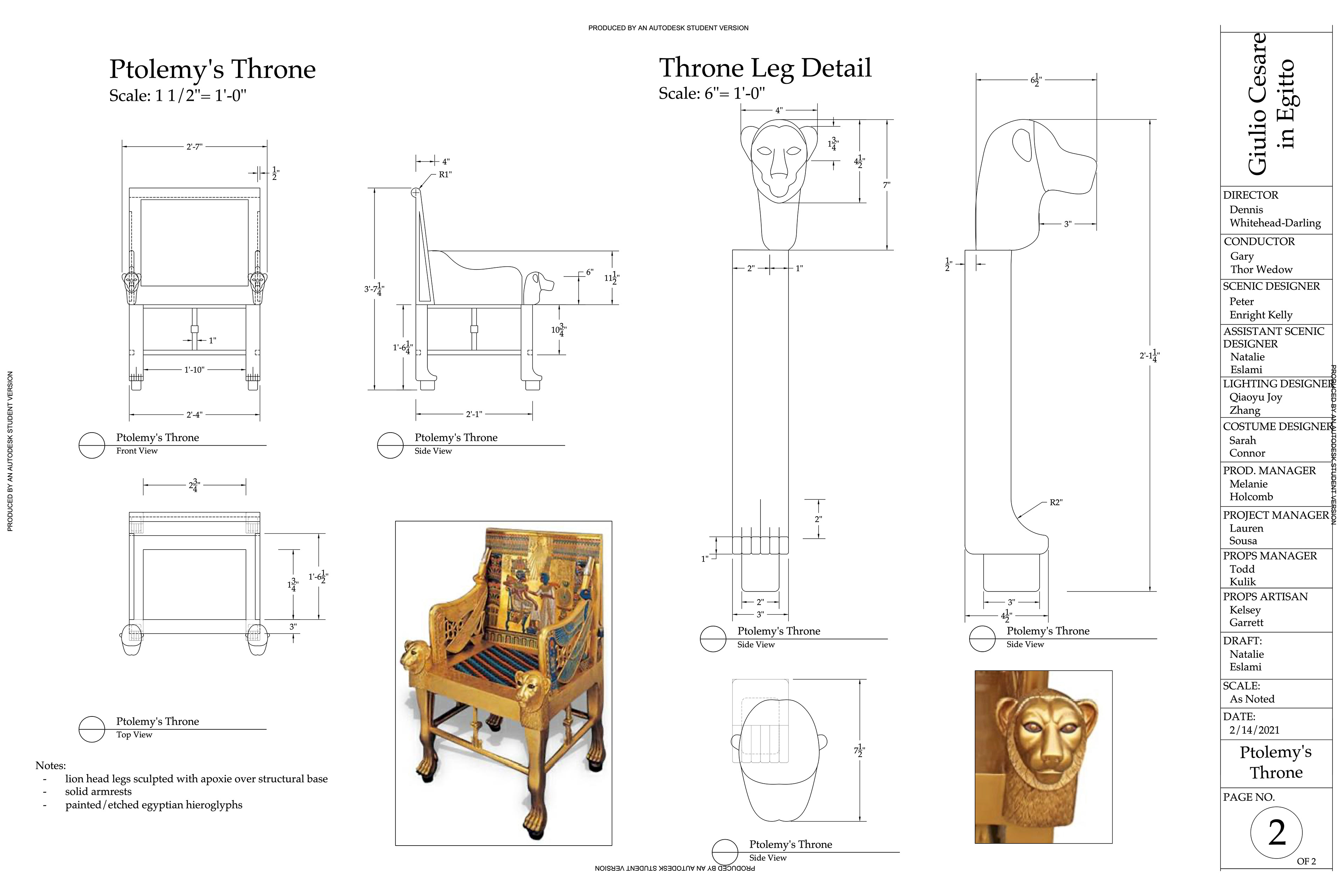 Props Furniture Drafting