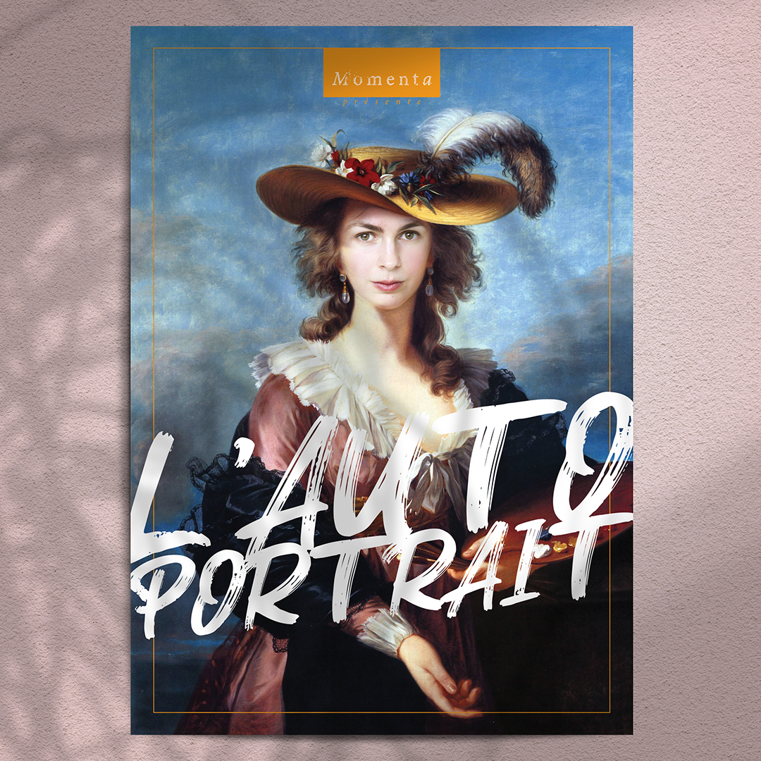 D'après "Autoportrait au chapeau de paille" d'Élisabeth Vigée Le Brun
