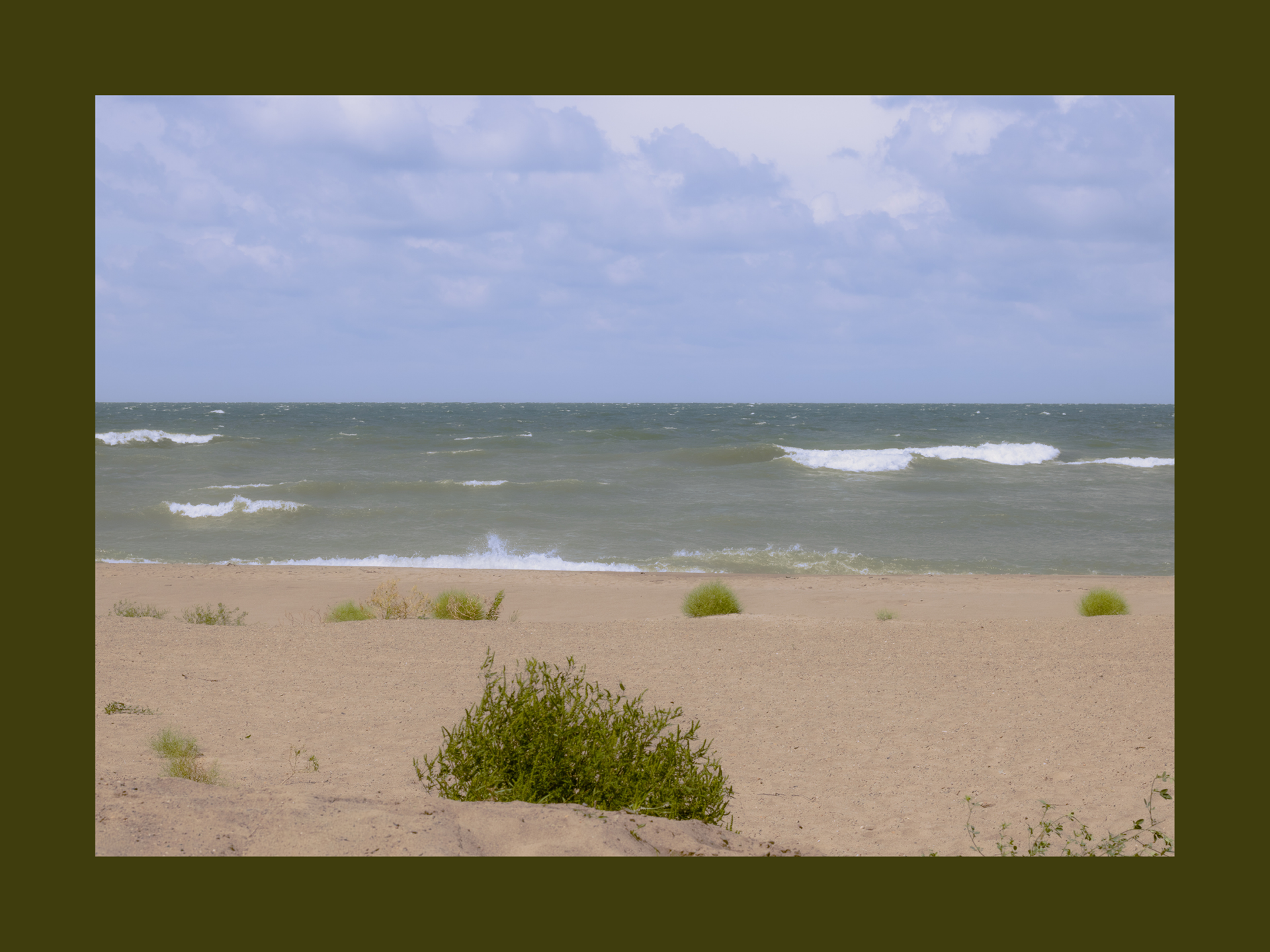 Late Summer Windy Day III - Stone Jetty Beach Lake Erie