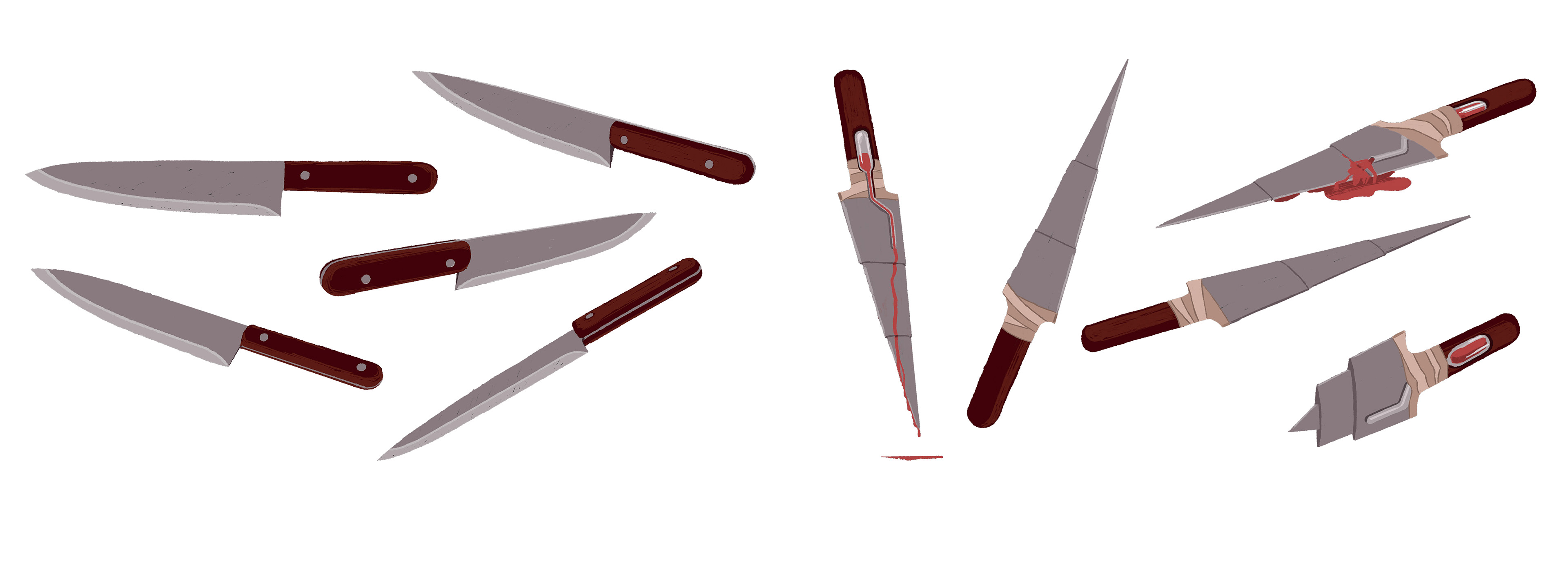 Kitchen and prop knife model sheet