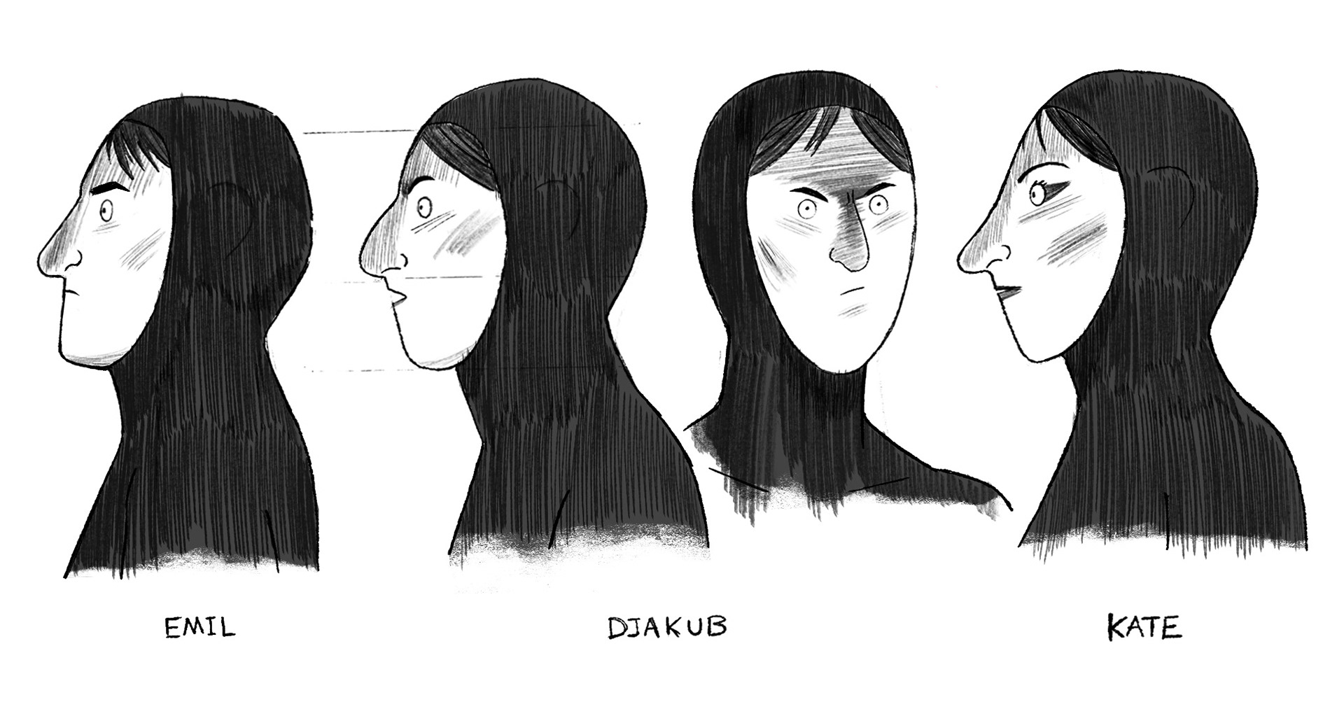 Early design exploration for Djakub, Kate and Emil.