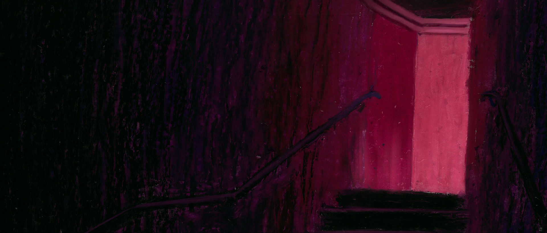 Oil pastel stairs background.